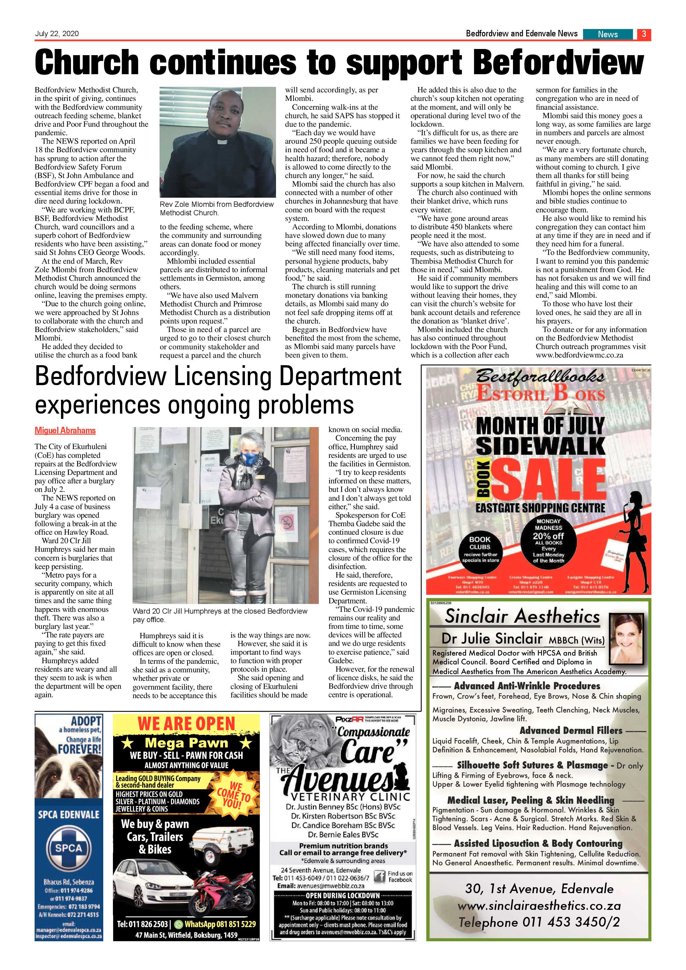 Bedfordview and Edenvale News 22 July 2020 page 3