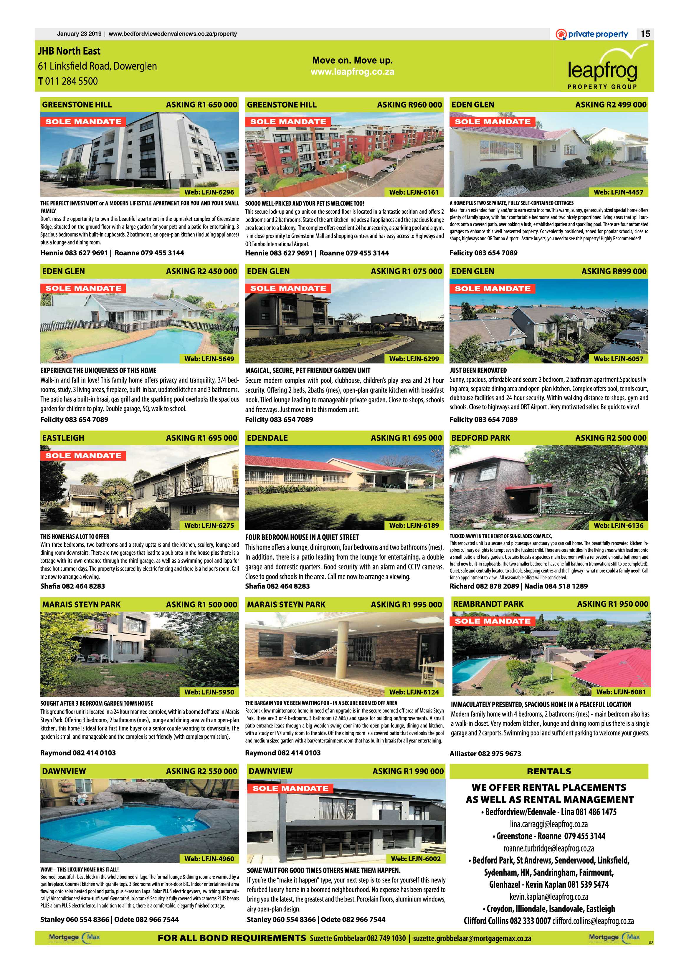 Bedfordview and Edenvale News 23 January 2019 page 15