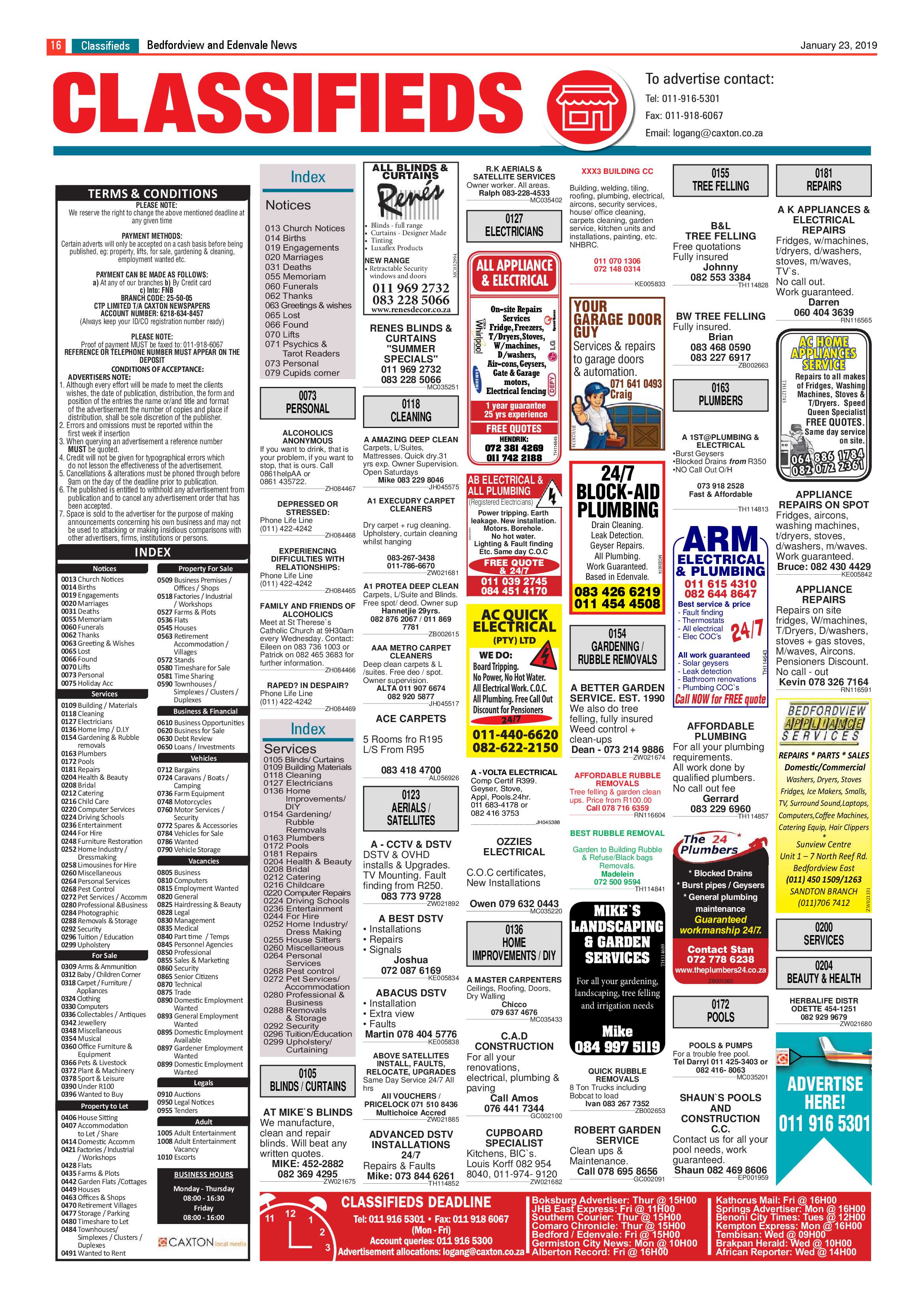 Bedfordview and Edenvale News 23 January 2019 page 16