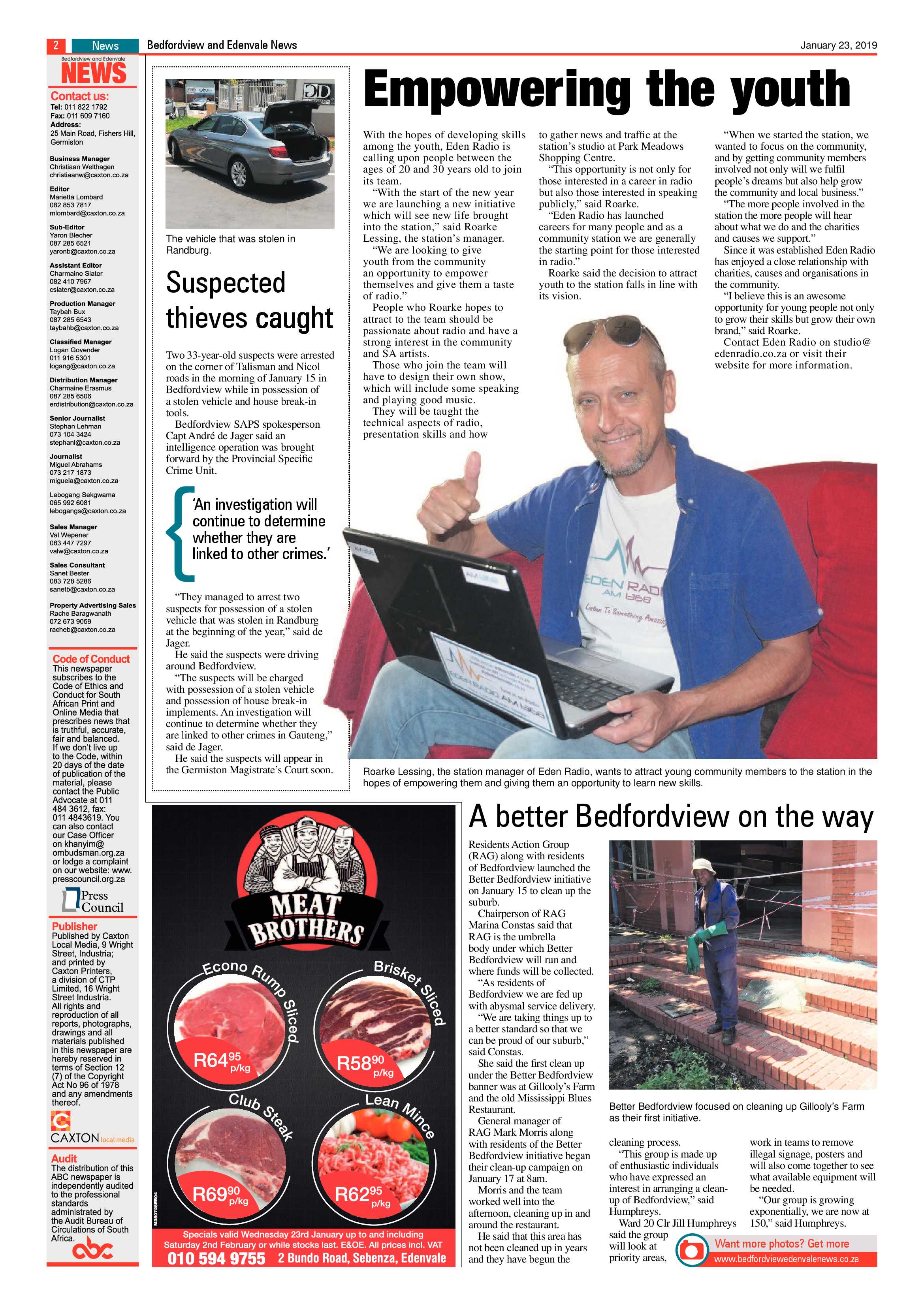 Bedfordview and Edenvale News 23 January 2019 page 2