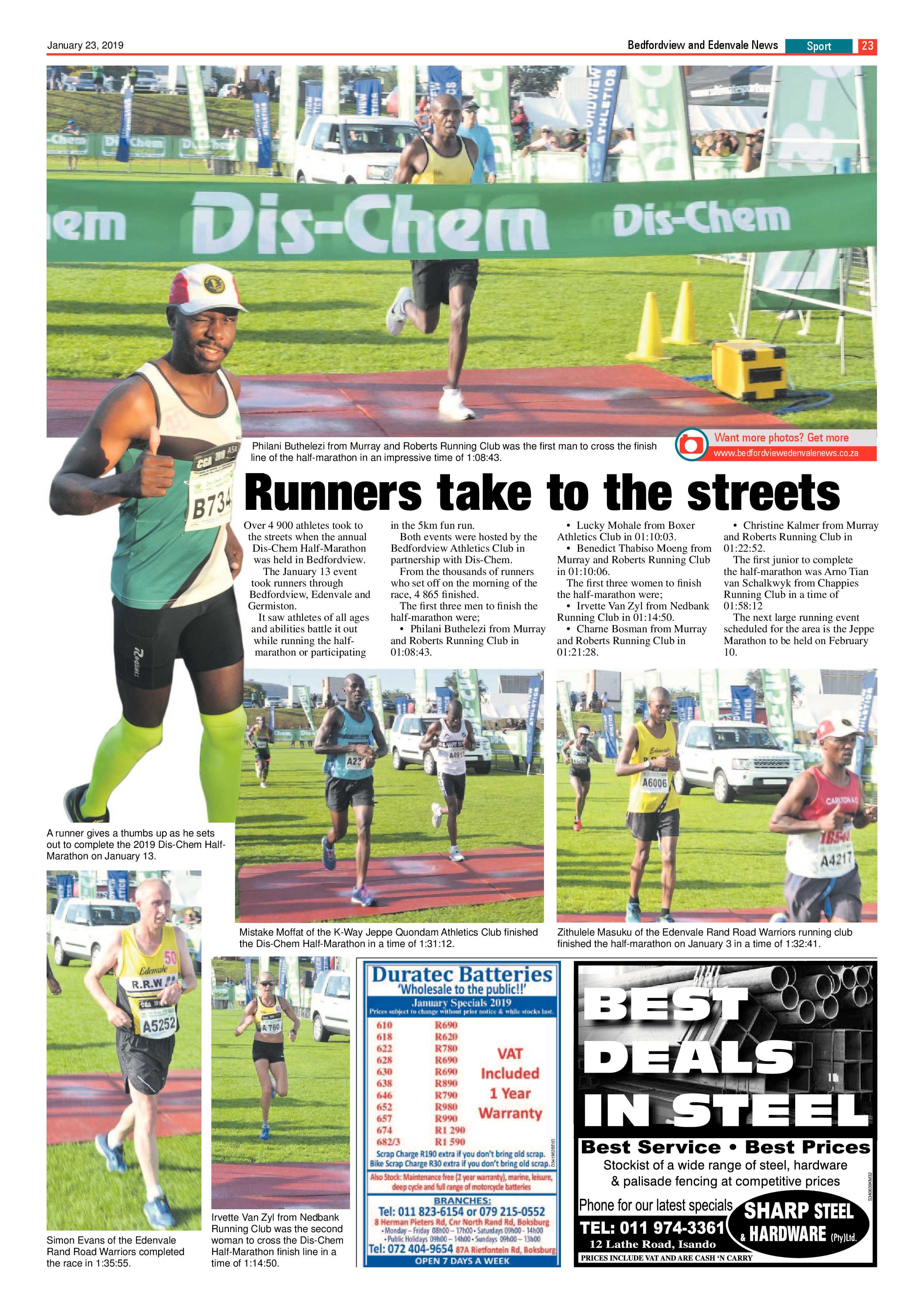 Bedfordview and Edenvale News 23 January 2019 page 23