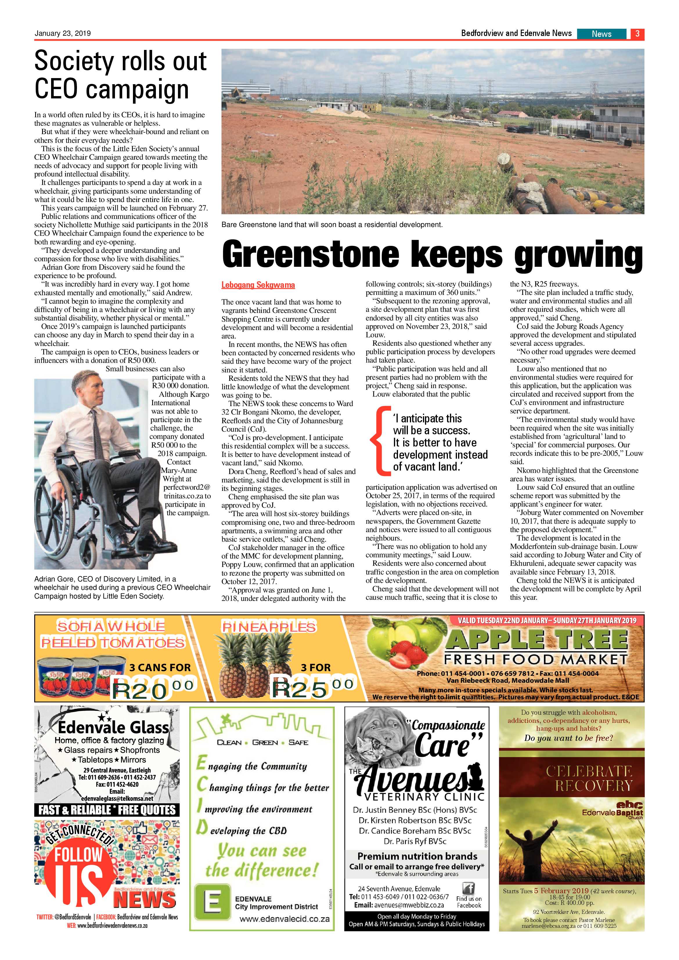 Bedfordview and Edenvale News 23 January 2019 page 3