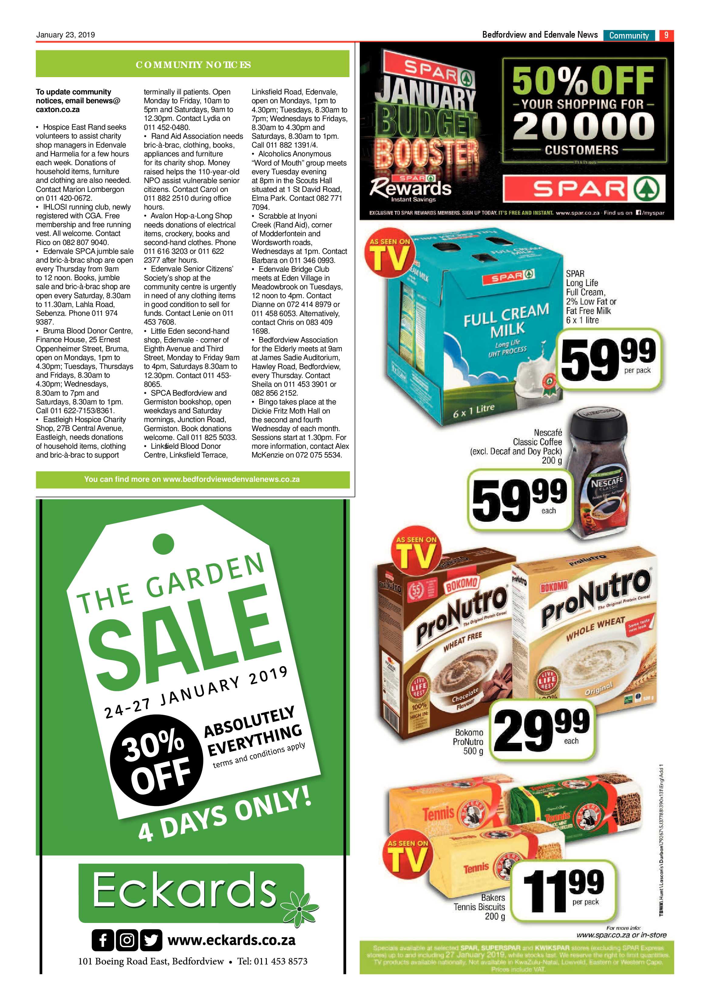 Bedfordview and Edenvale News 23 January 2019 page 9