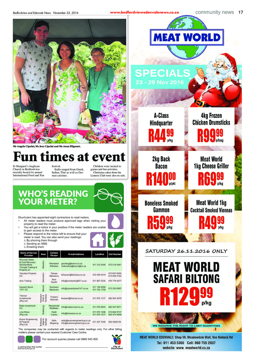 Bedfordview and Edenvale News 23 November 2016 page 17