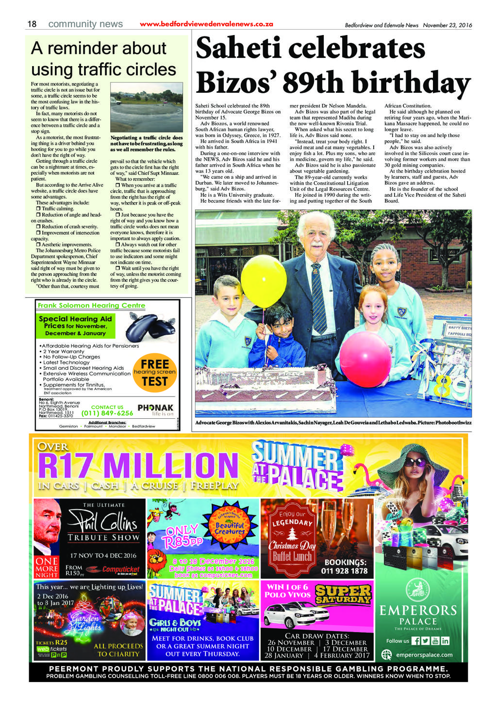 Bedfordview and Edenvale News 23 November 2016 page 18