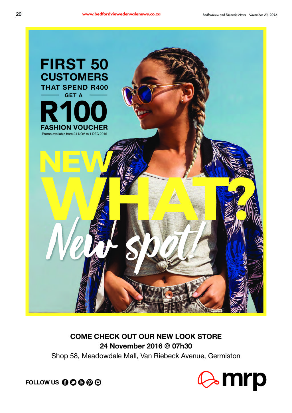 Bedfordview and Edenvale News 23 November 2016 page 20