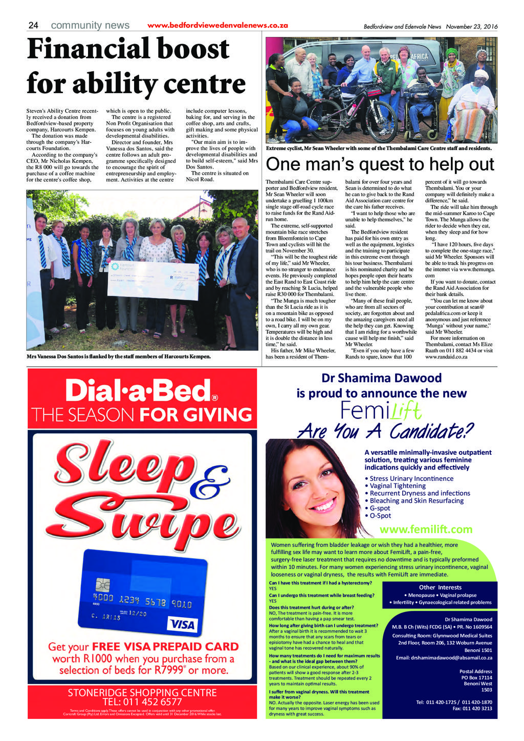 Bedfordview and Edenvale News 23 November 2016 page 24