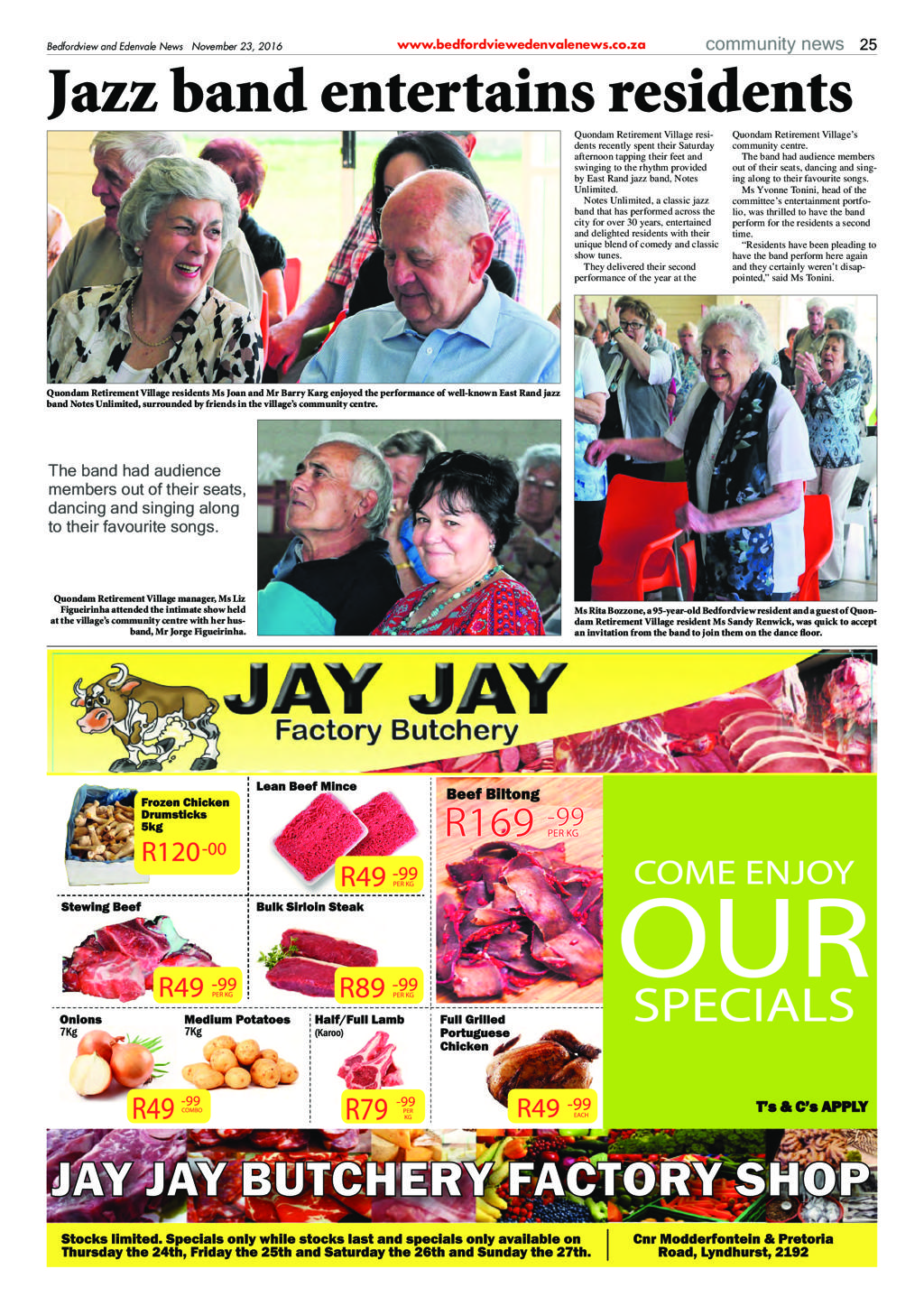 Bedfordview and Edenvale News 23 November 2016 page 25