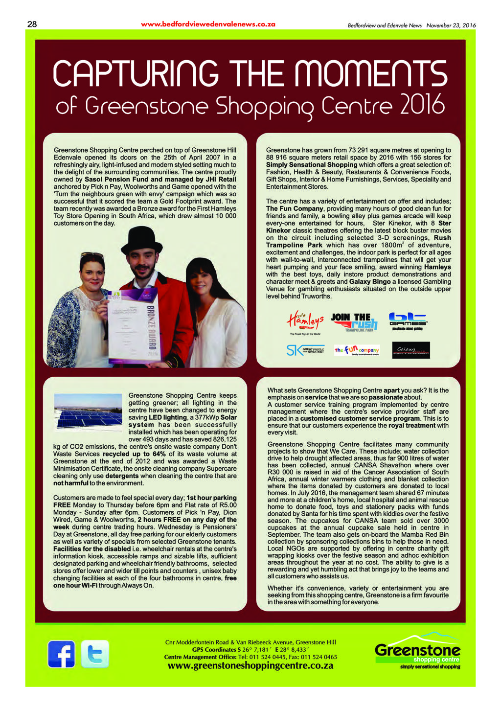 Bedfordview and Edenvale News 23 November 2016 page 28