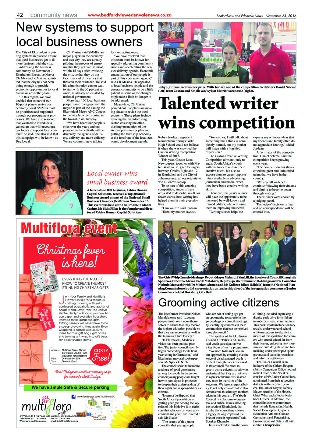 Bedfordview and Edenvale News 23 November 2016 page 42
