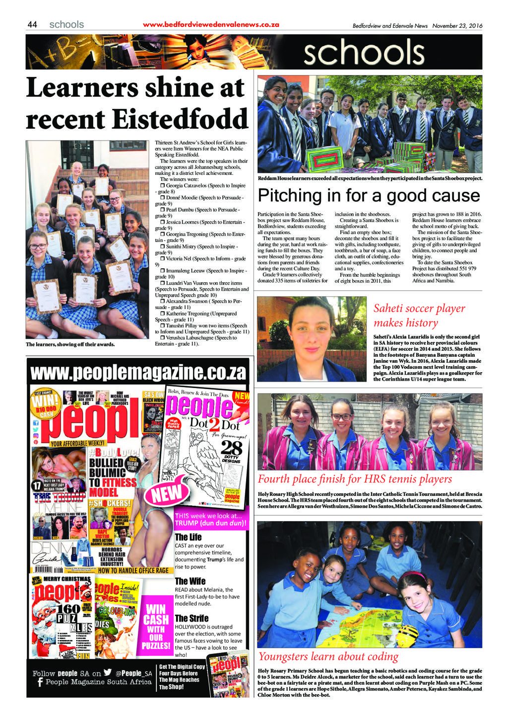 Bedfordview and Edenvale News 23 November 2016 page 44