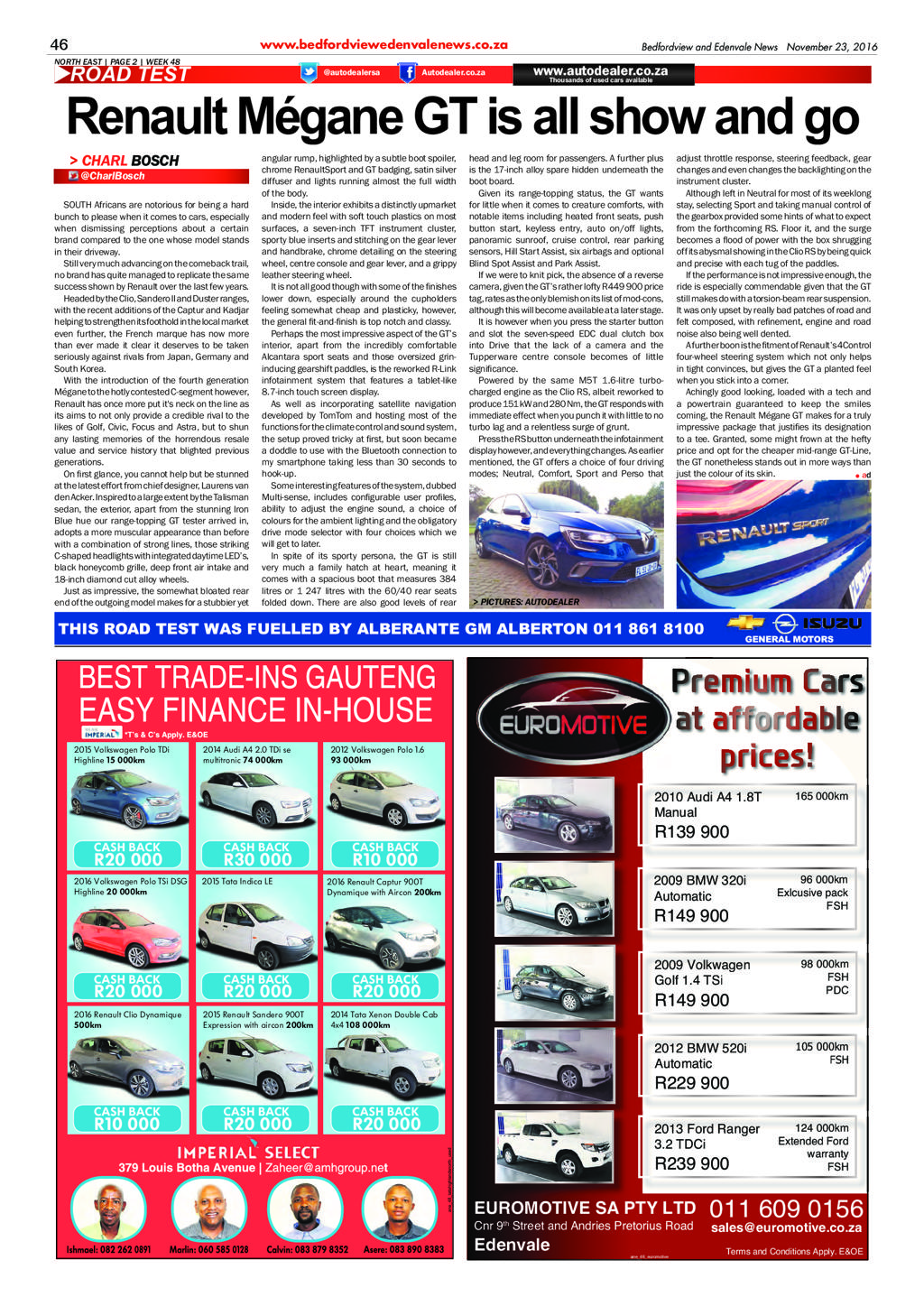 Bedfordview and Edenvale News 23 November 2016 page 46