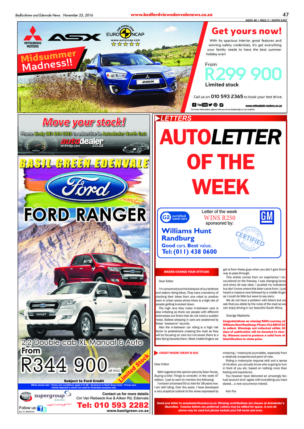 Bedfordview and Edenvale News 23 November 2016 page 47