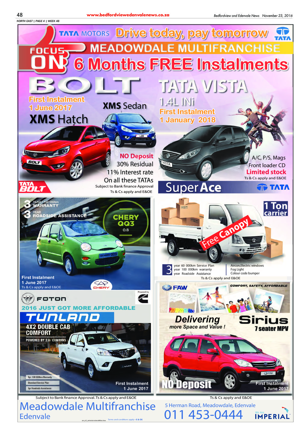 Bedfordview and Edenvale News 23 November 2016 page 48