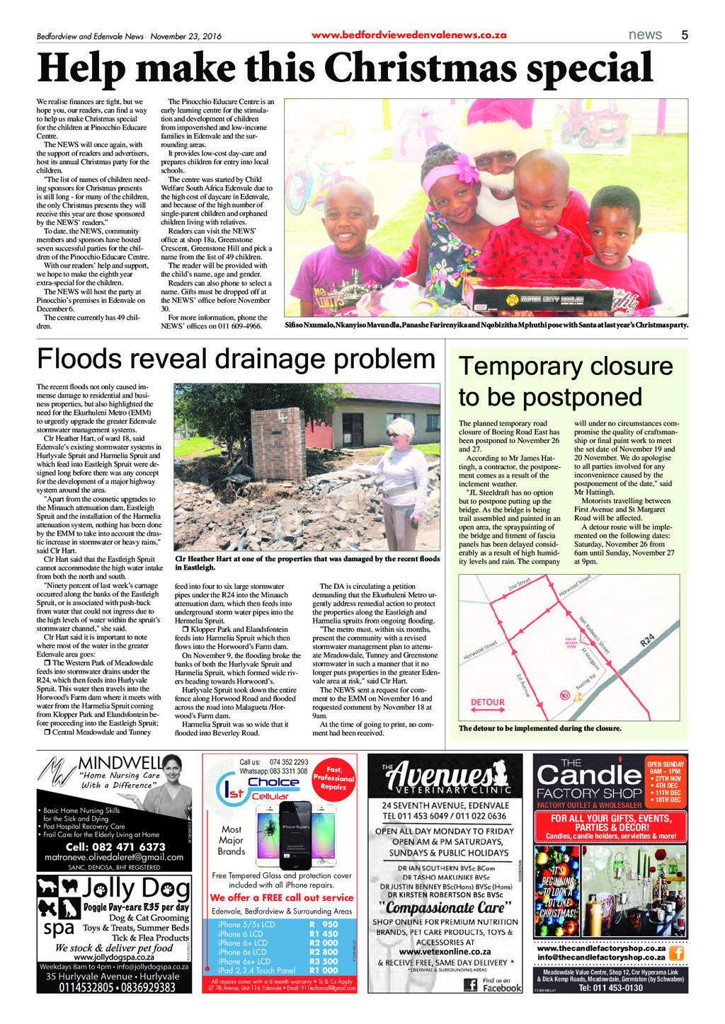 Bedfordview and Edenvale News 23 November 2016 page 5
