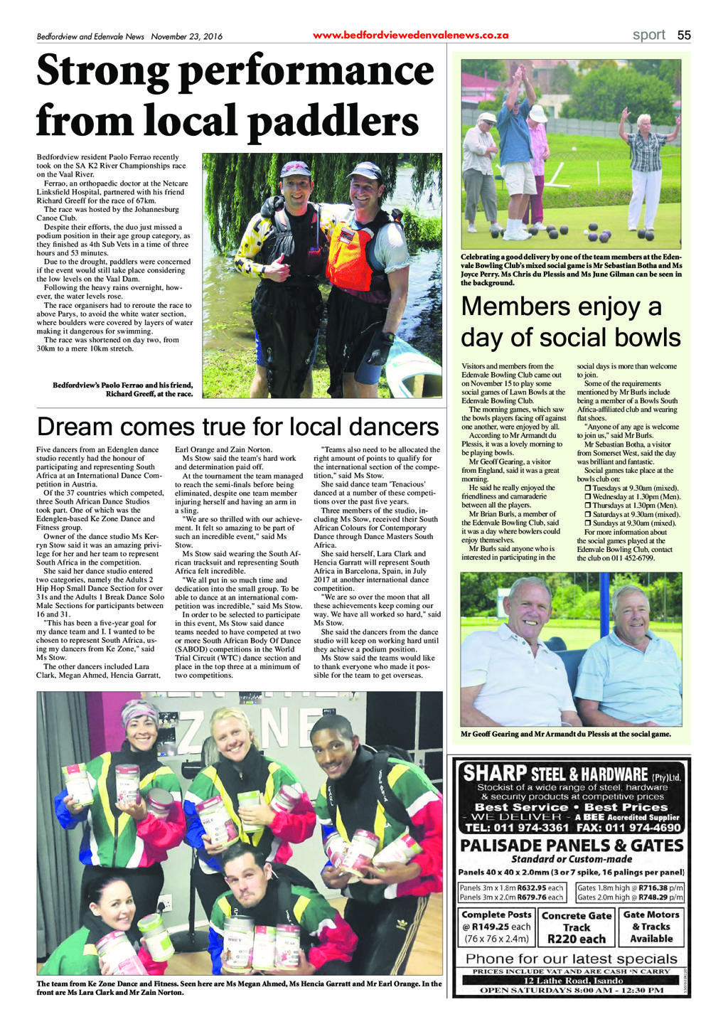 Bedfordview and Edenvale News 23 November 2016 page 55
