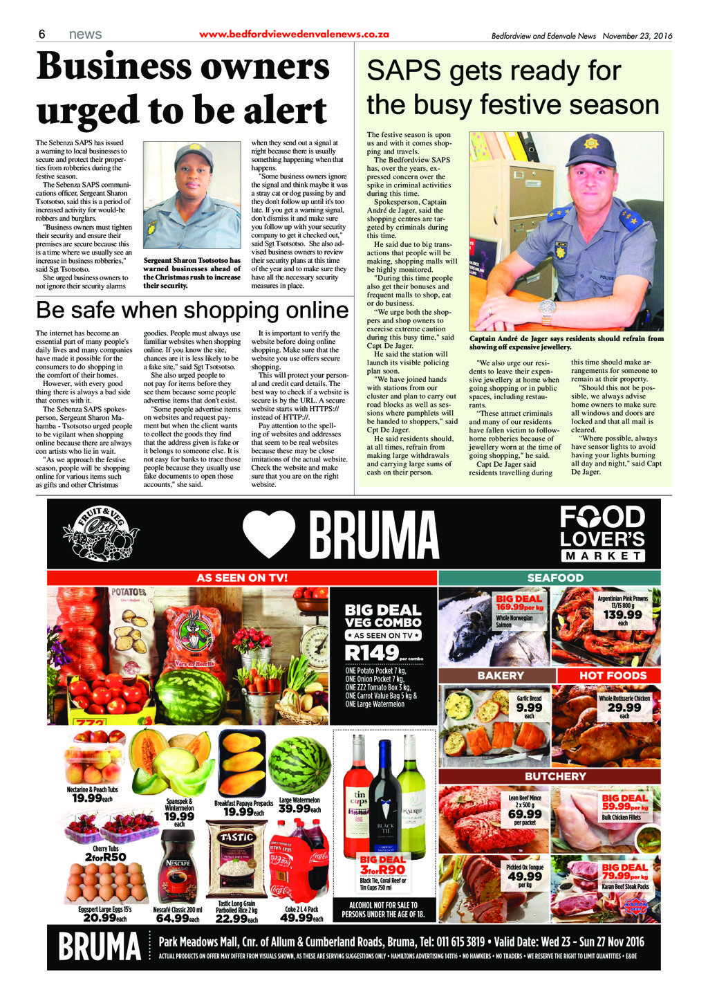 Bedfordview and Edenvale News 23 November 2016 page 6