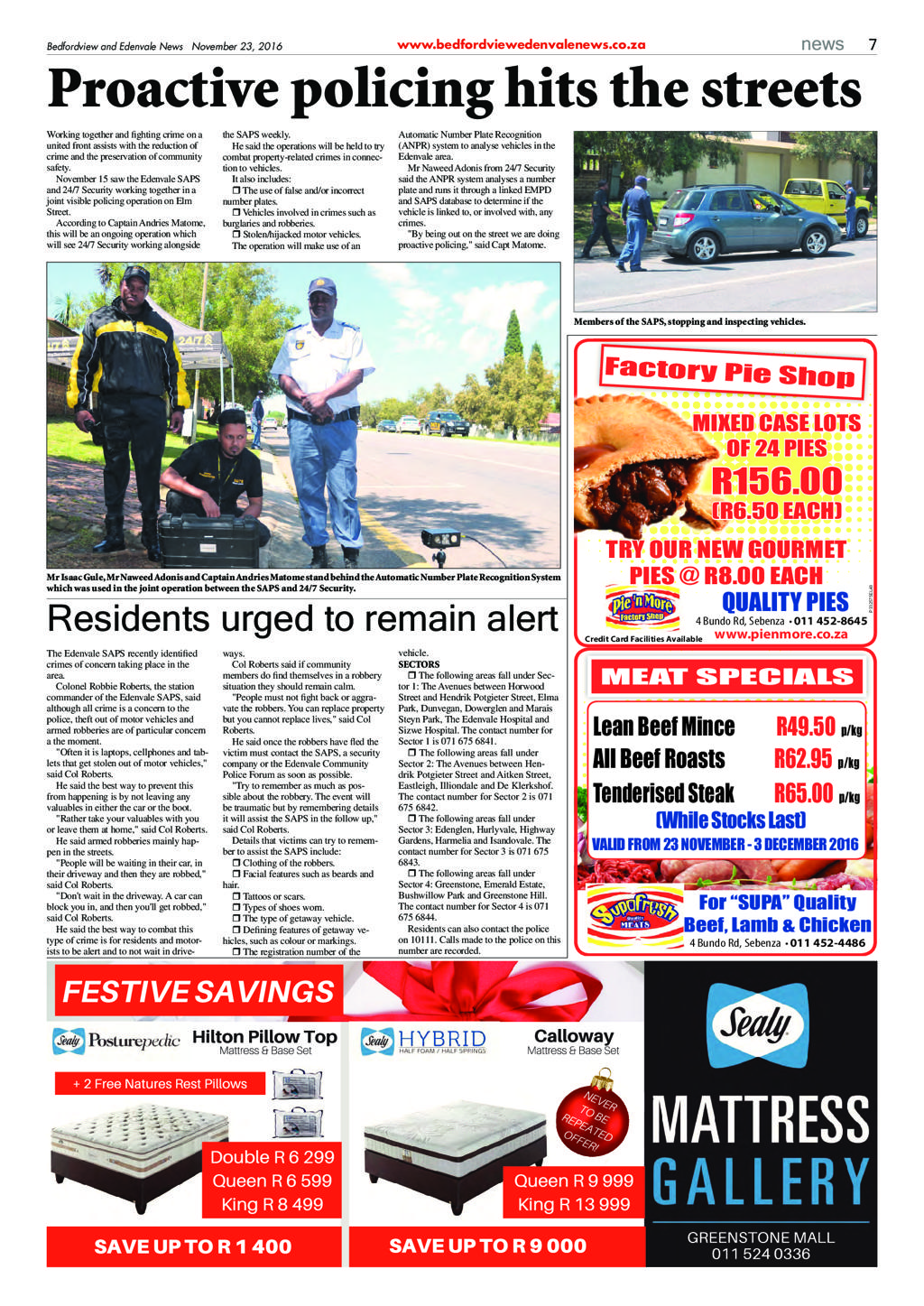 Bedfordview and Edenvale News 23 November 2016 page 7