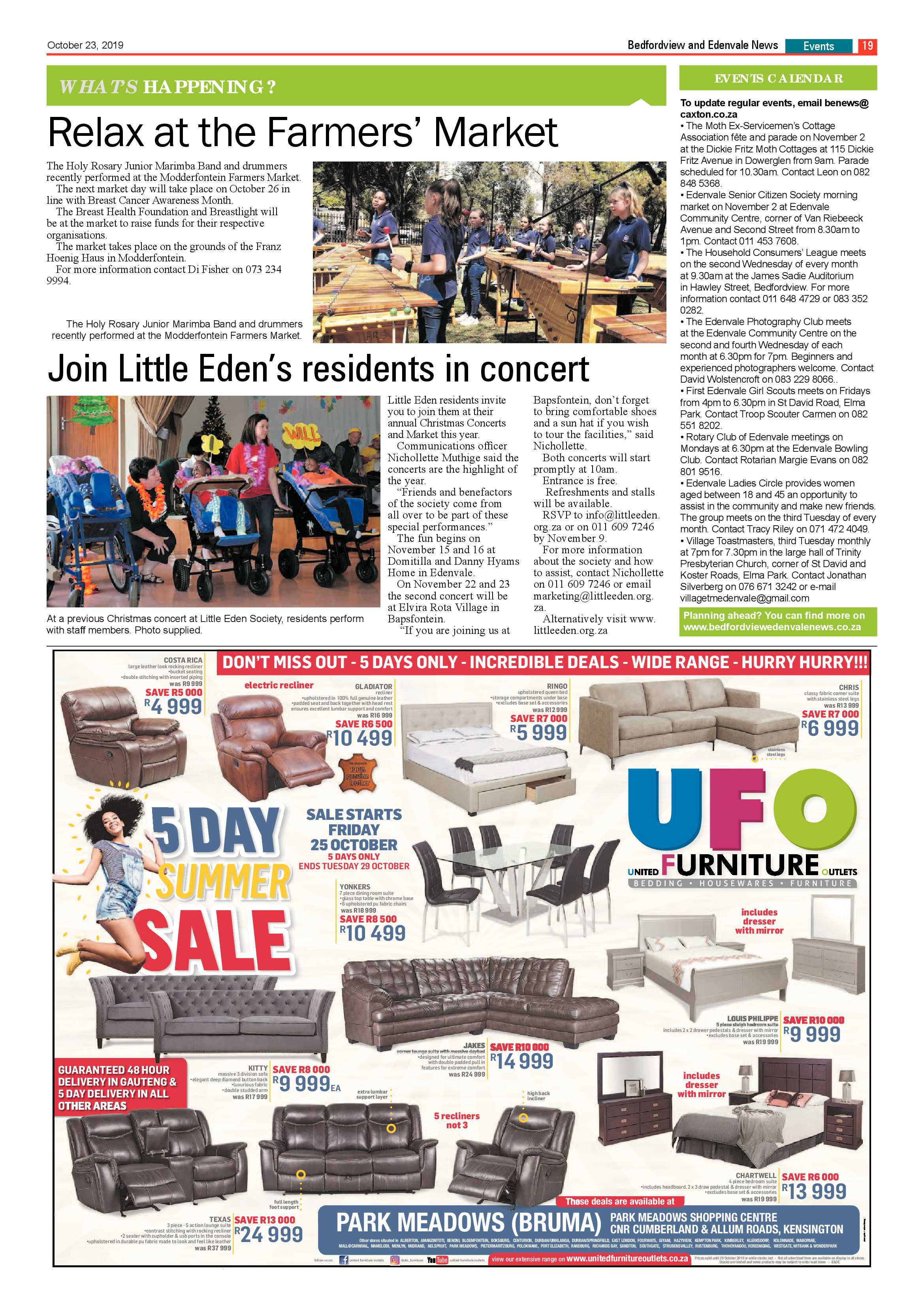 Bedfordview and Edenvale News 23 October 2019 page 19