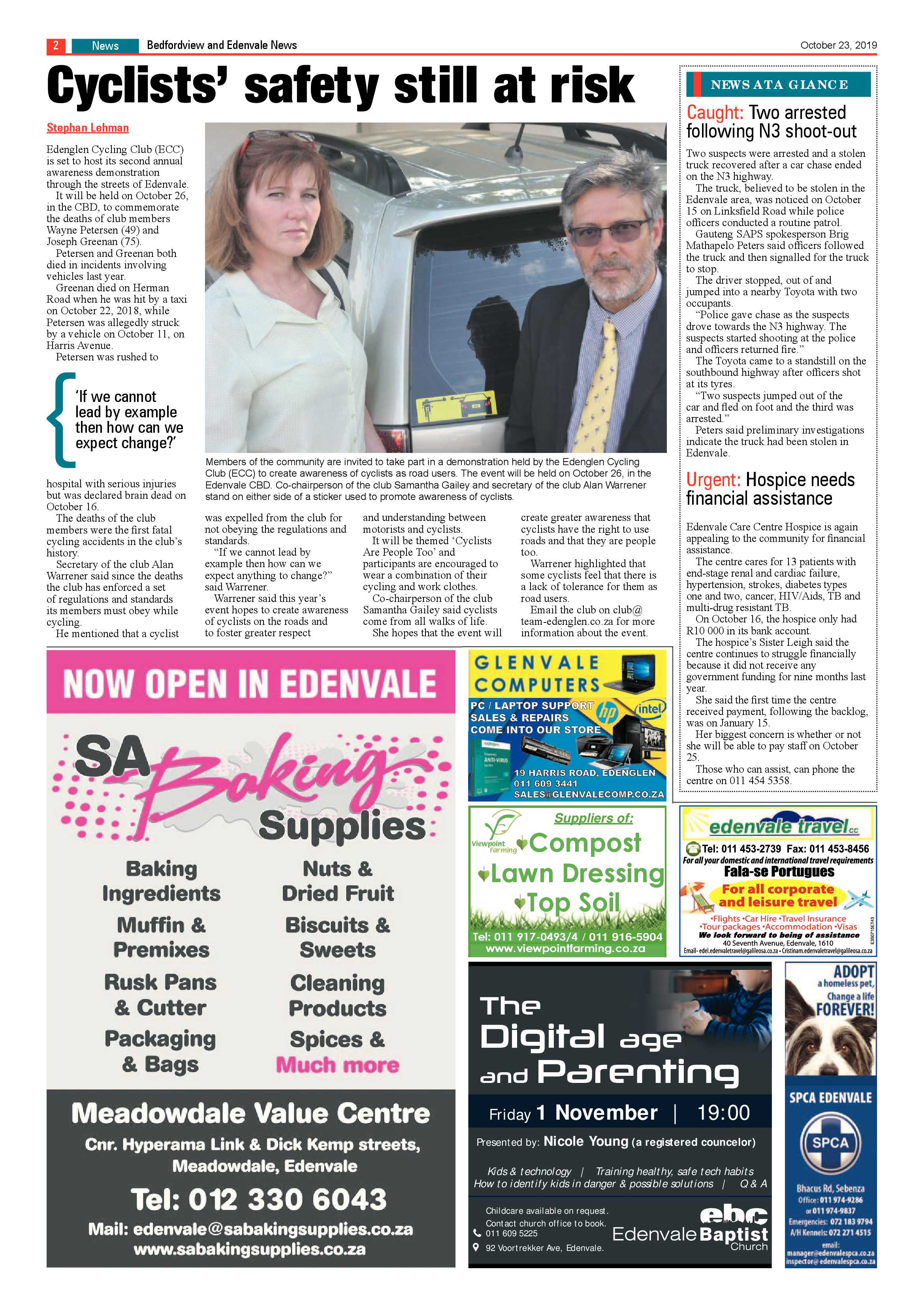 Bedfordview and Edenvale News 23 October 2019 page 2