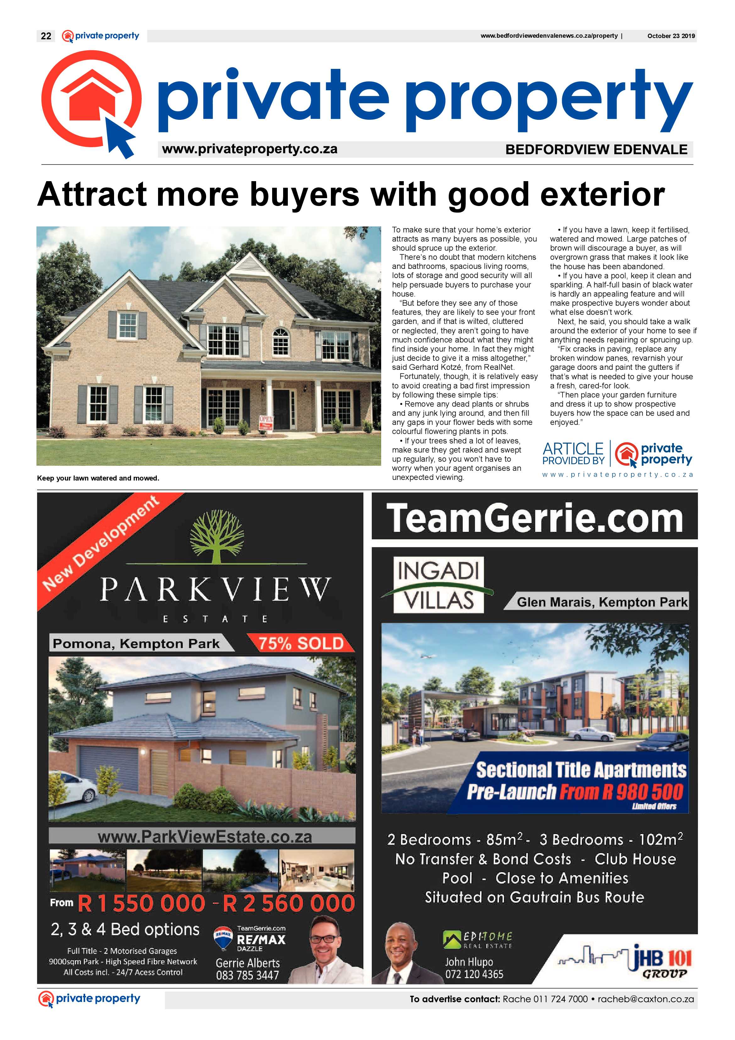 Bedfordview and Edenvale News 23 October 2019 page 22