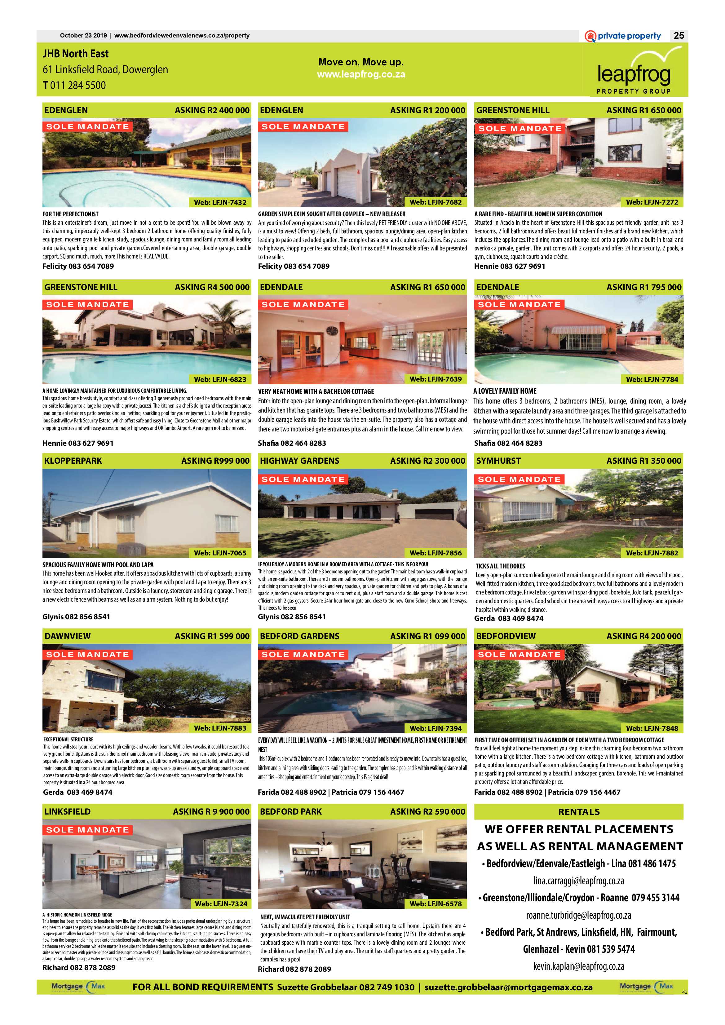Bedfordview and Edenvale News 23 October 2019 page 25