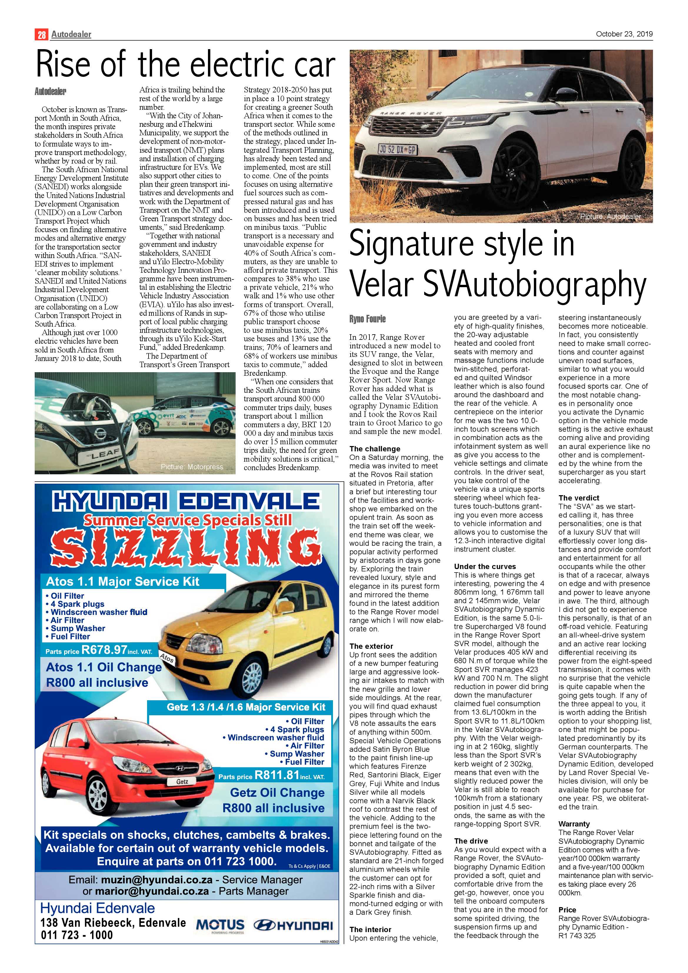 Bedfordview and Edenvale News 23 October 2019 page 28