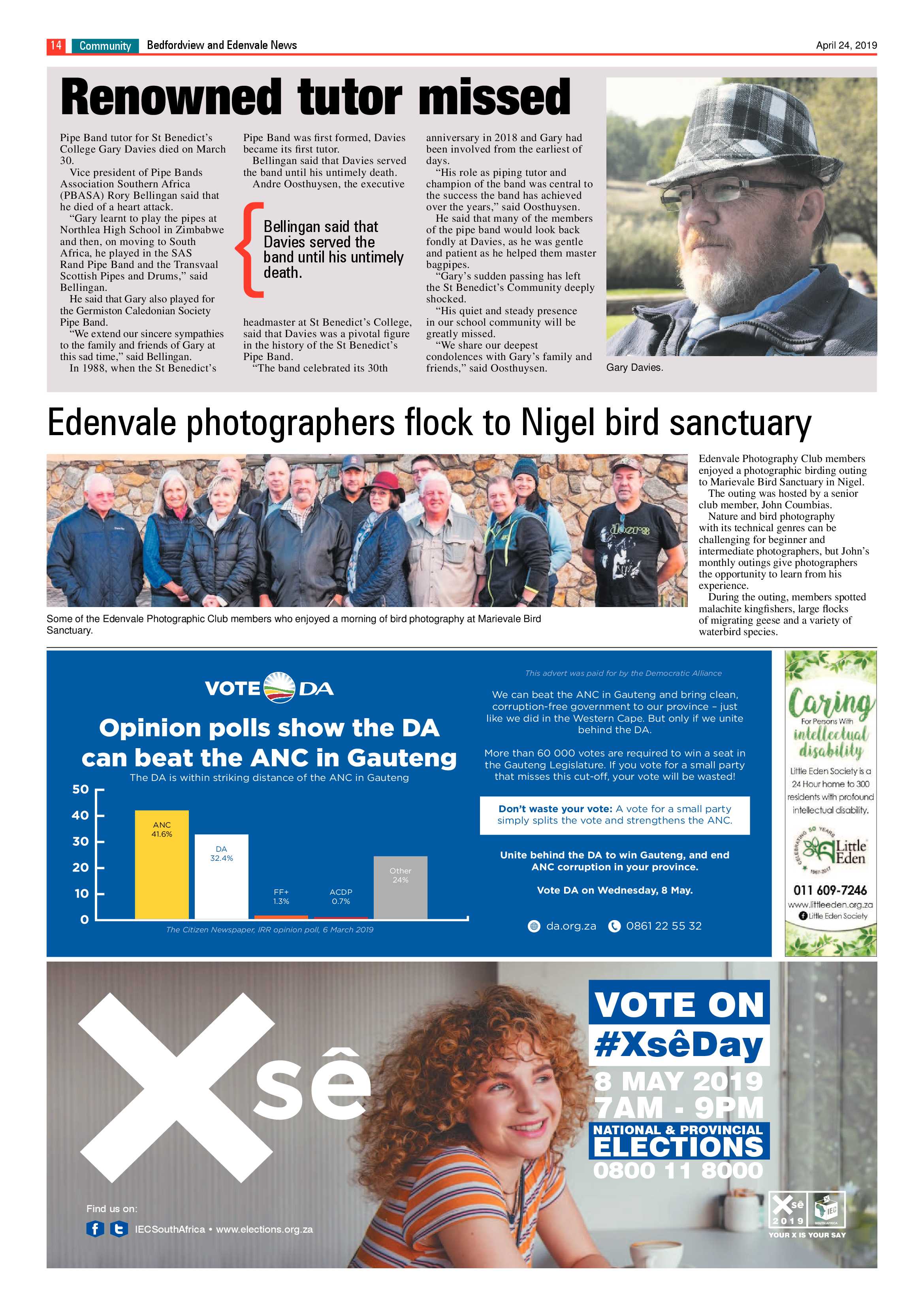 Bedfordview and Edenvale News 24 April 2019 page 14