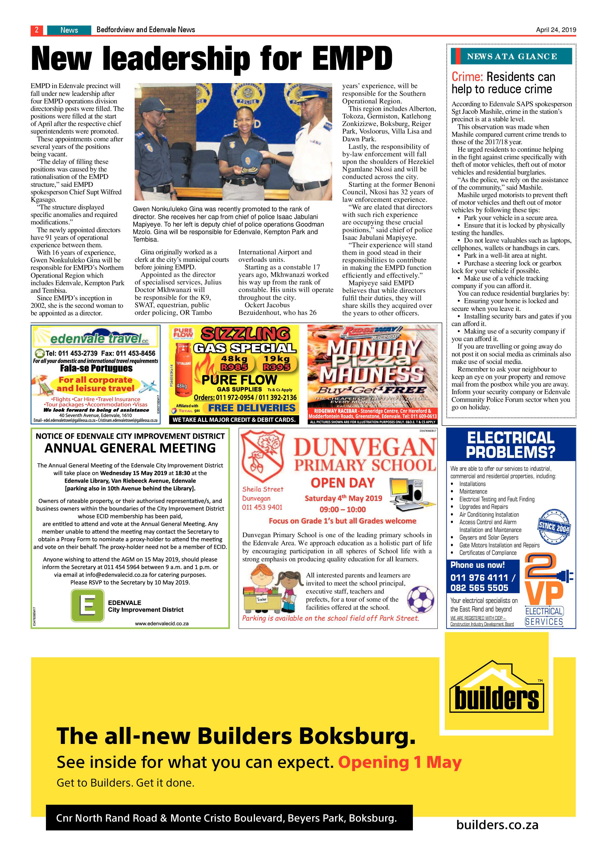 Bedfordview and Edenvale News 24 April 2019 page 2