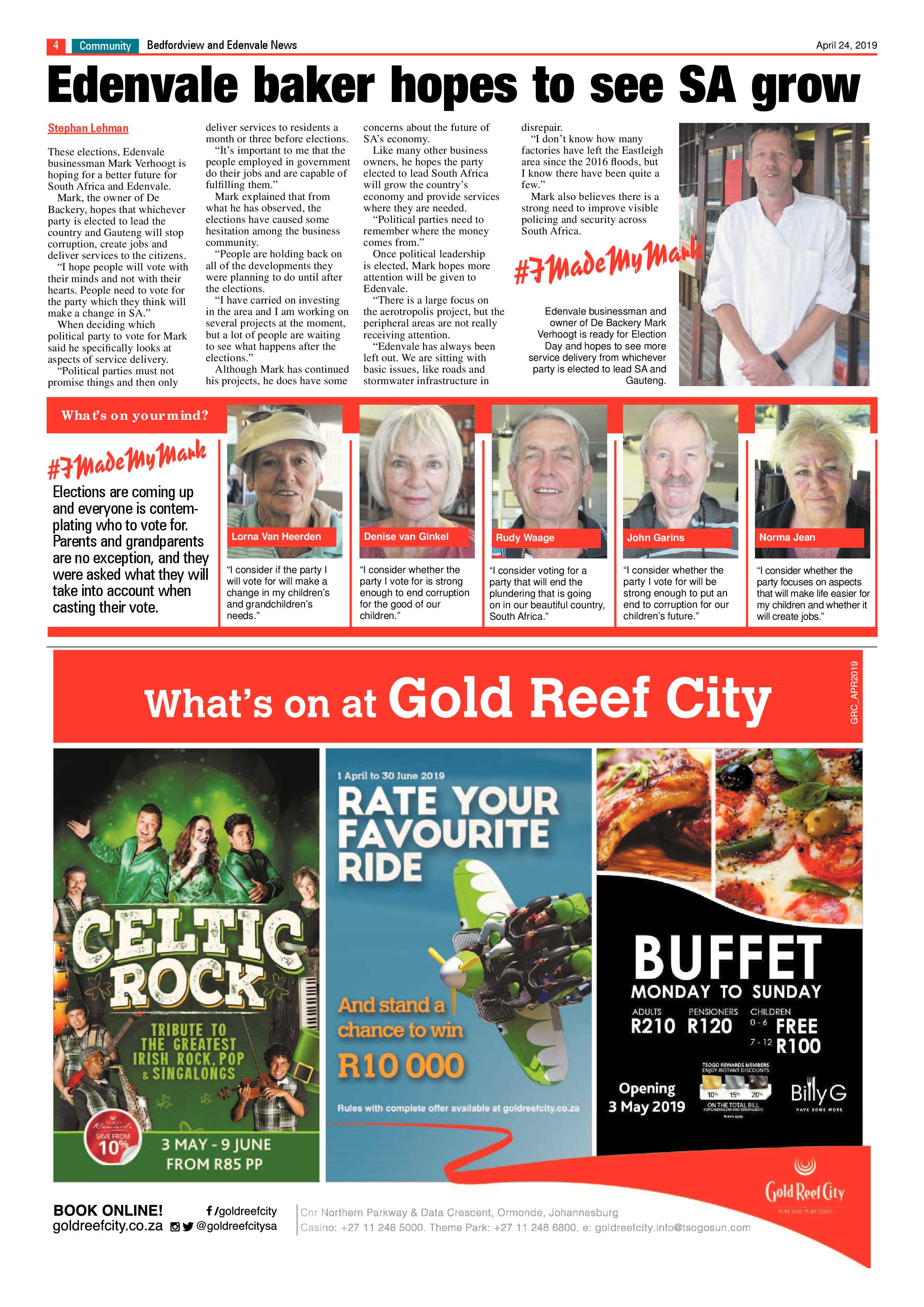 Bedfordview and Edenvale News 24 April 2019 page 4