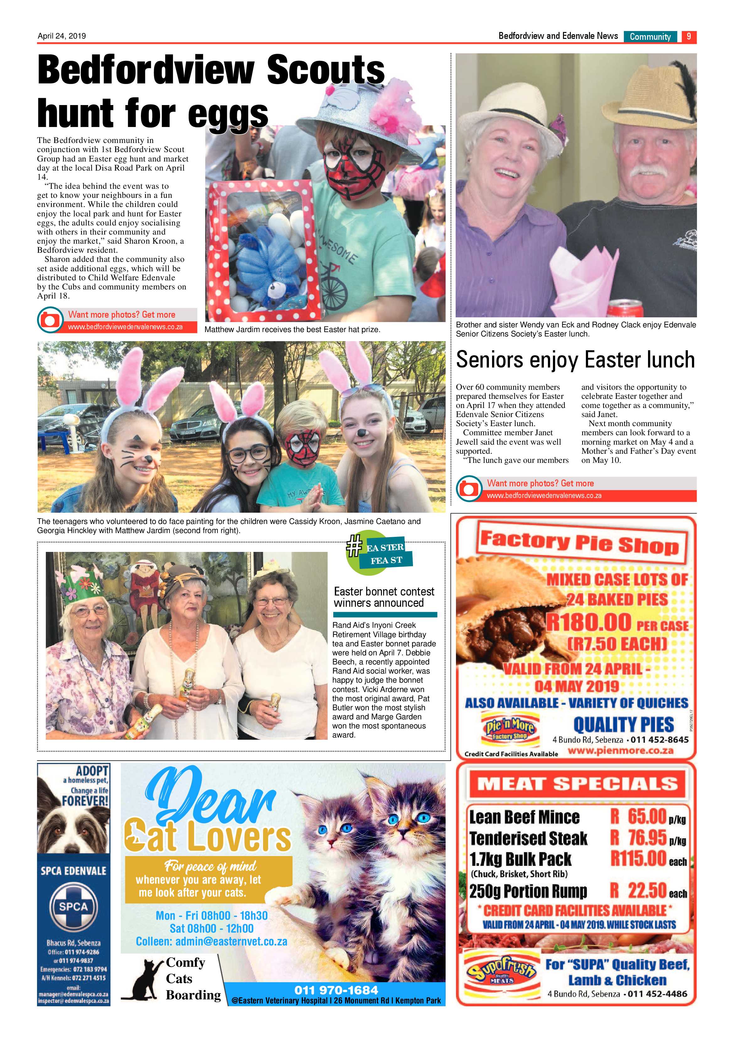 Bedfordview and Edenvale News 24 April 2019 page 9