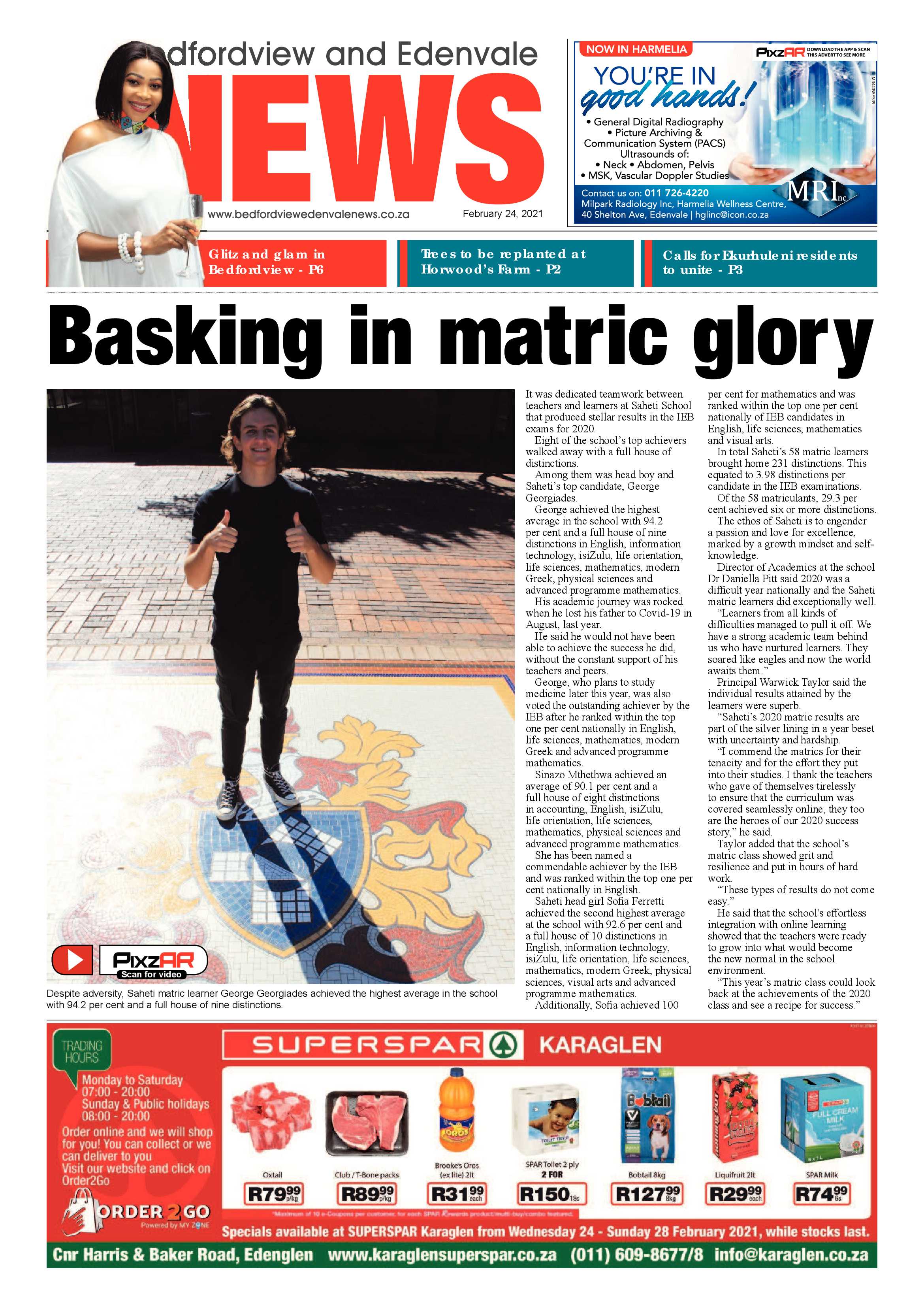 Bedfordview and Edenvale News 24 February 2021 page 1