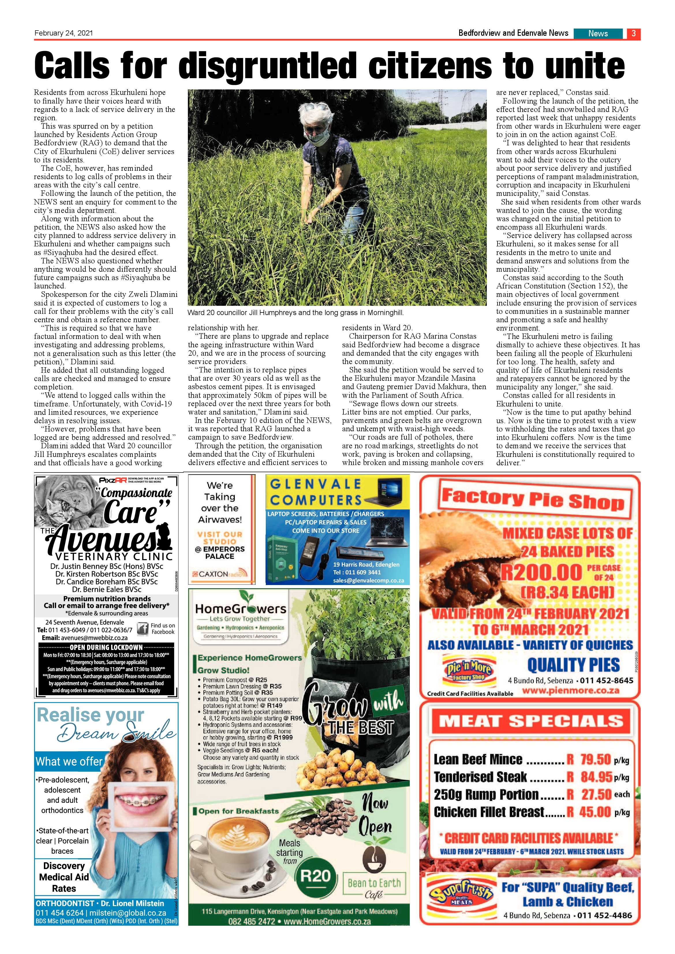 Bedfordview and Edenvale News 24 February 2021 page 3