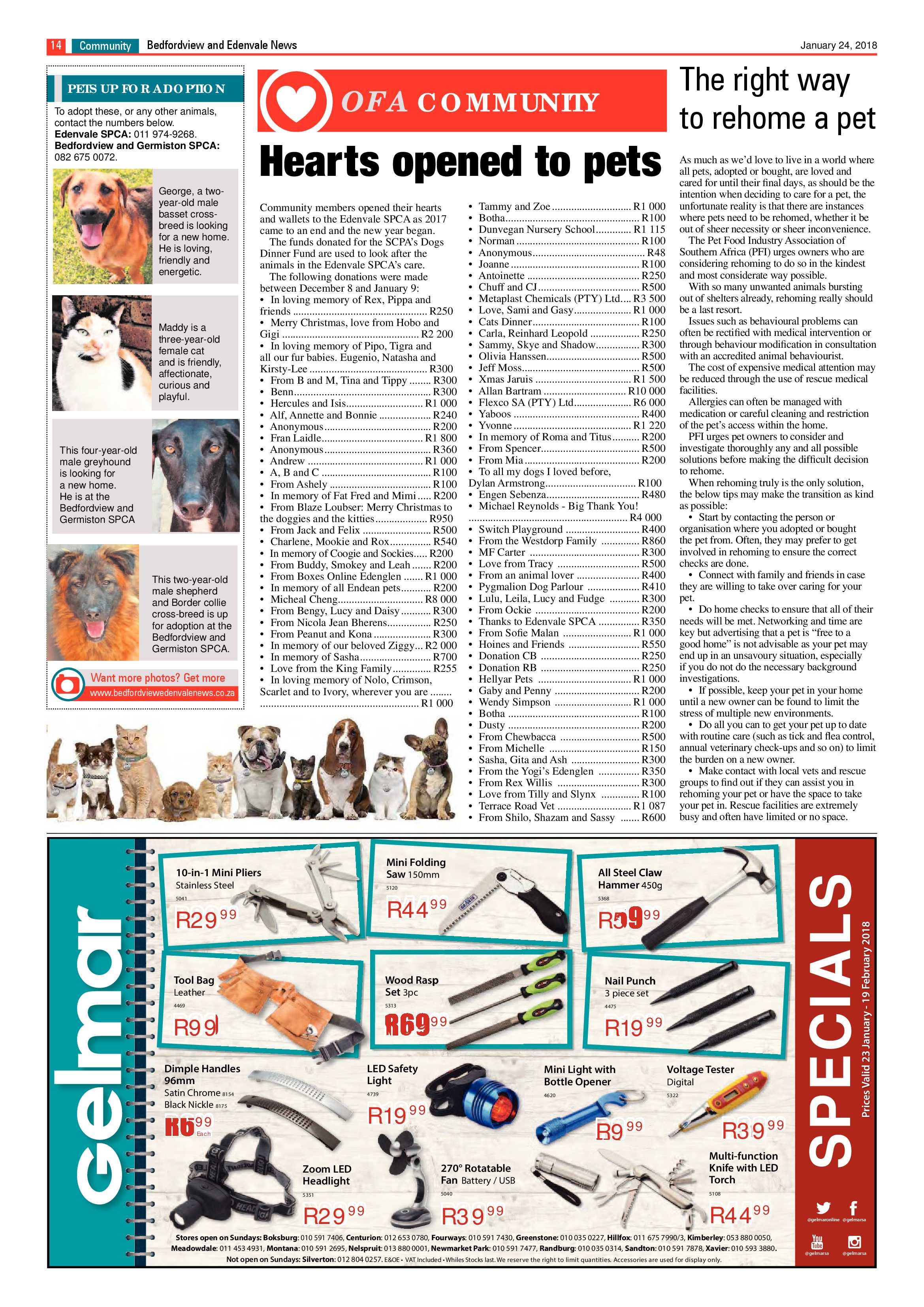 Bedfordview and Edenvale News 24 January 2018 page 14