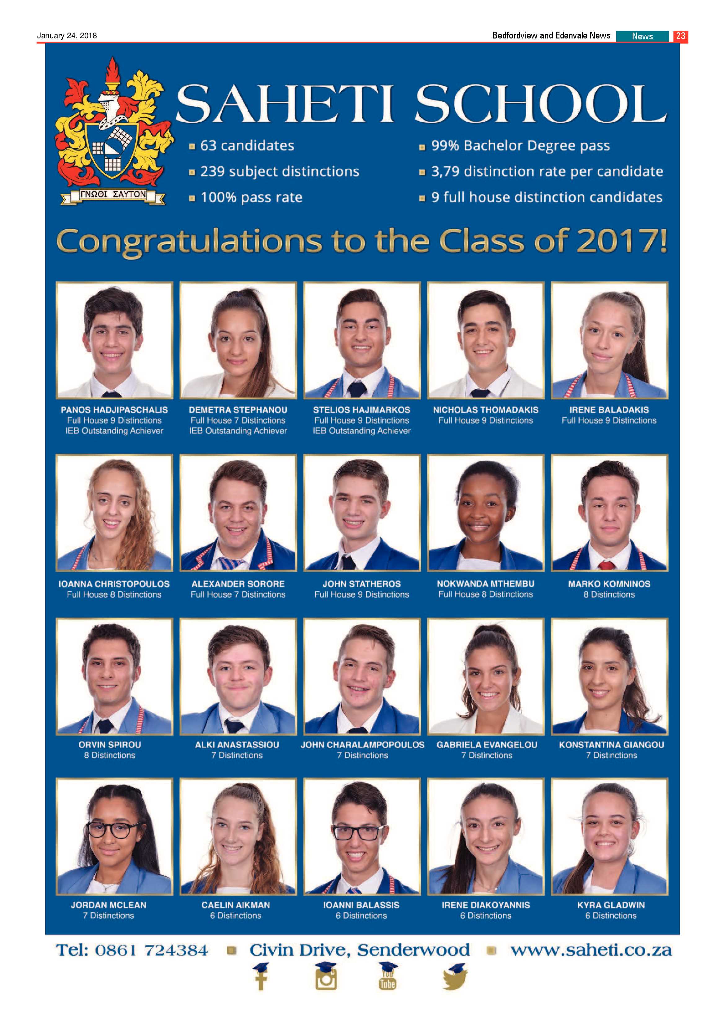 Bedfordview and Edenvale News 24 January 2018 page 23