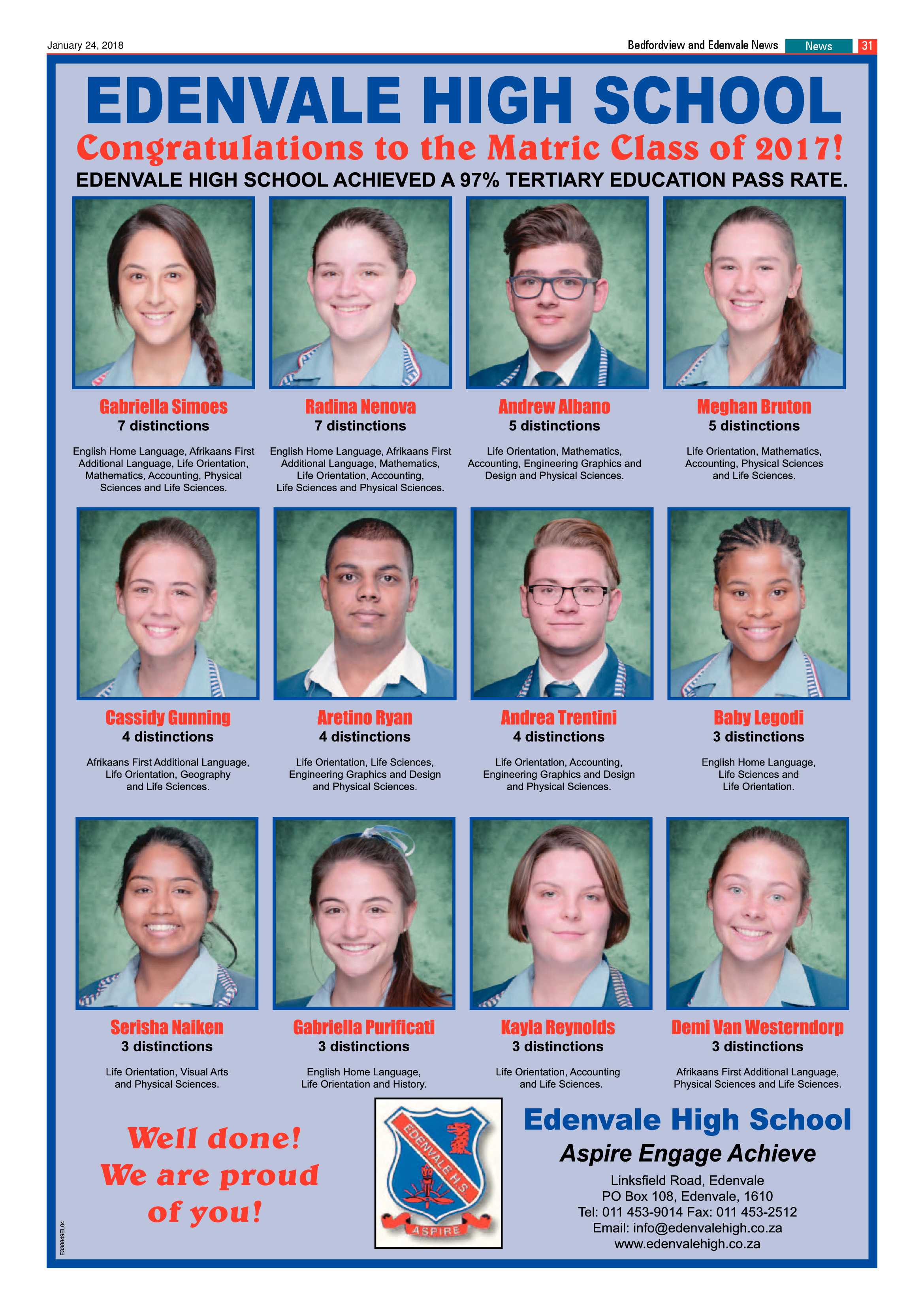 Bedfordview and Edenvale News 24 January 2018 page 31