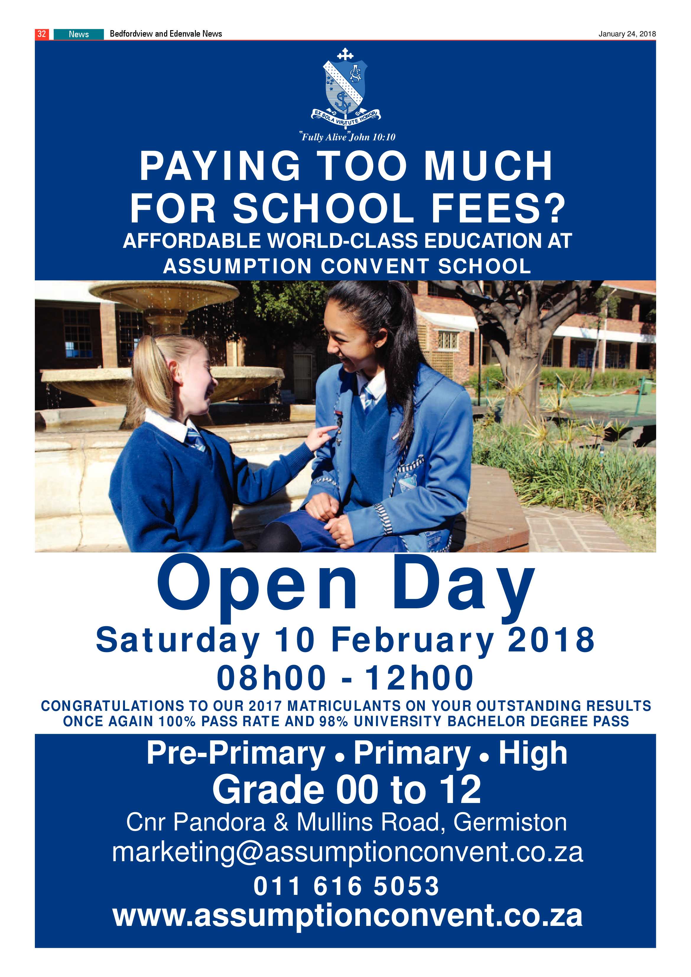 Bedfordview and Edenvale News 24 January 2018 page 32
