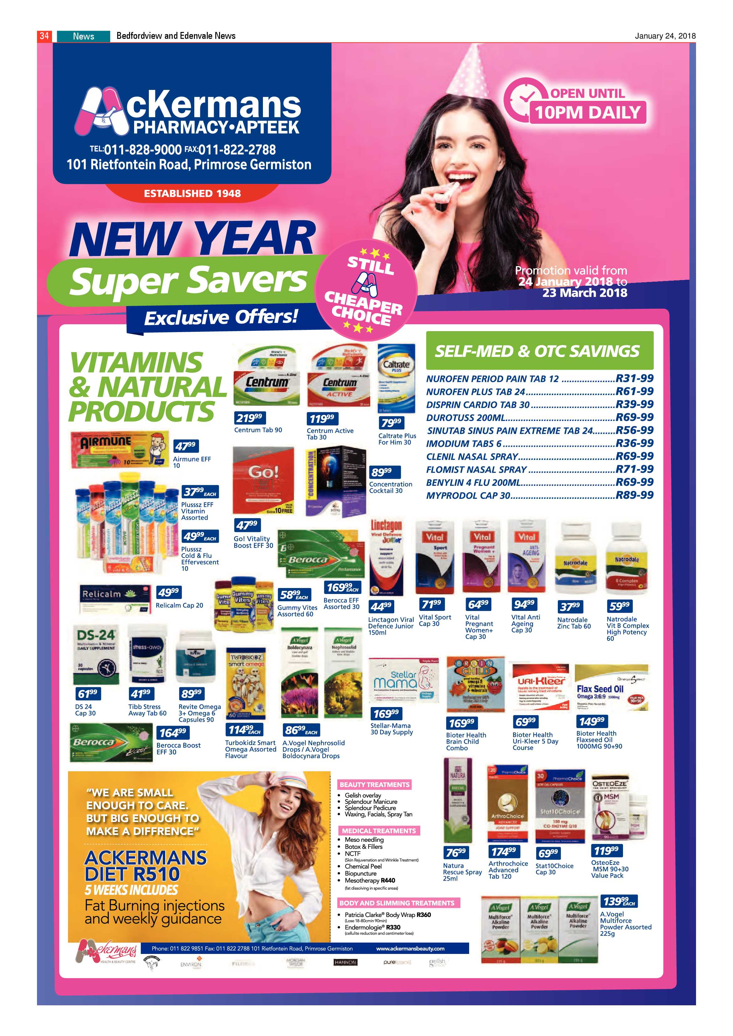 Bedfordview and Edenvale News 24 January 2018 page 34