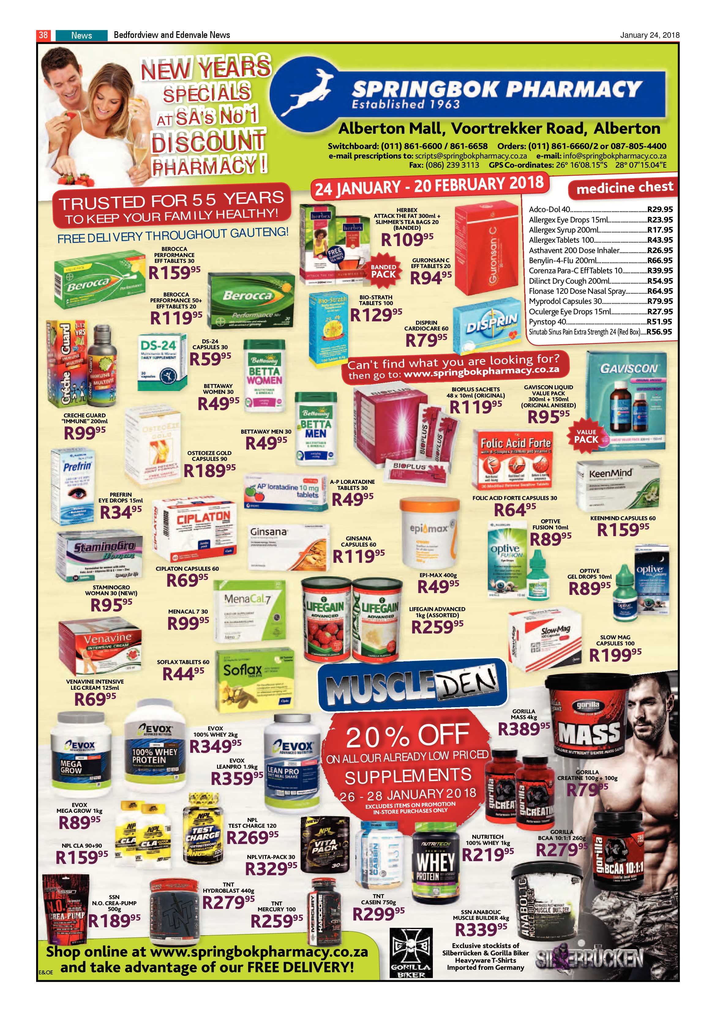 Bedfordview and Edenvale News 24 January 2018 page 38