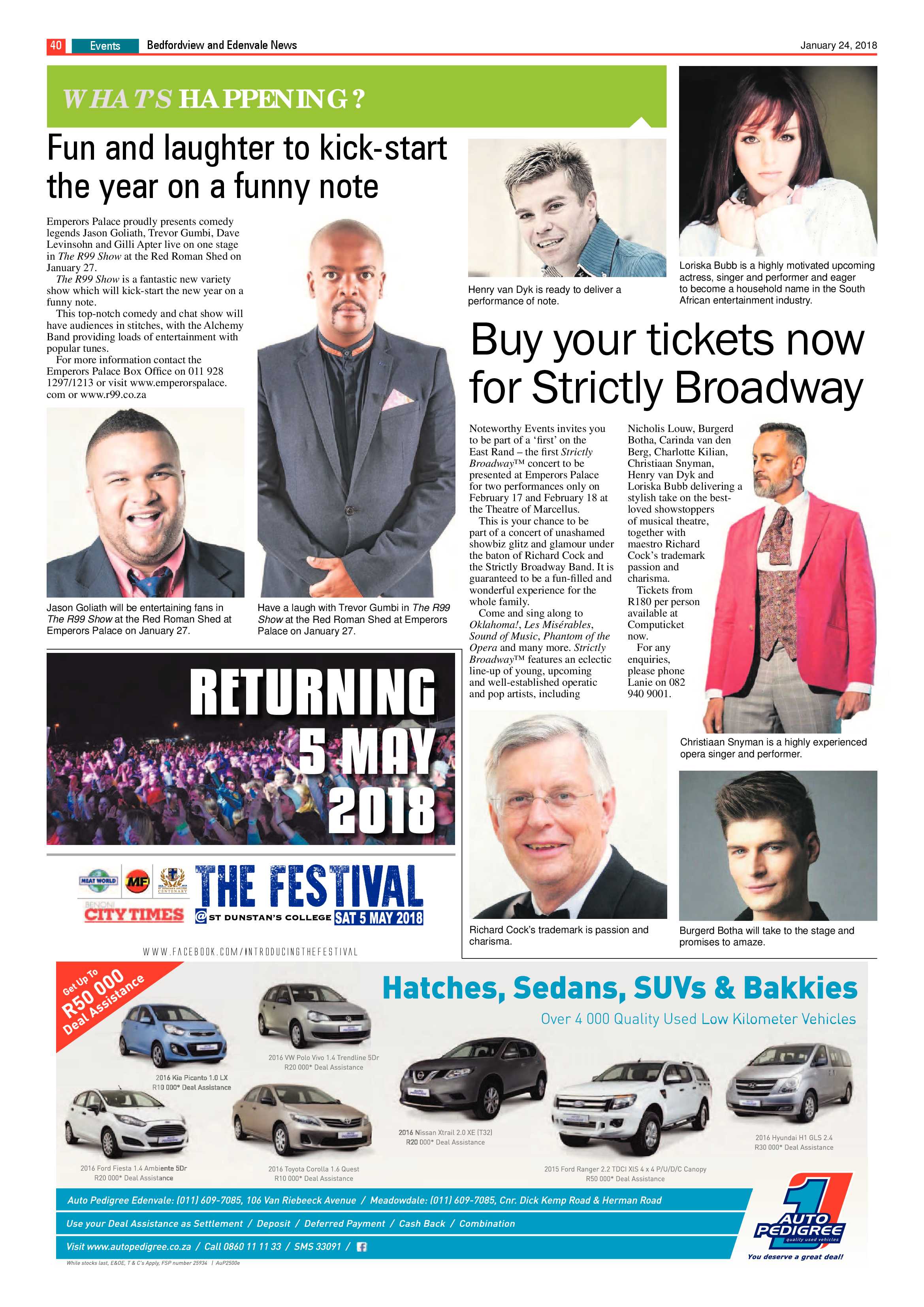Bedfordview and Edenvale News 24 January 2018 page 40
