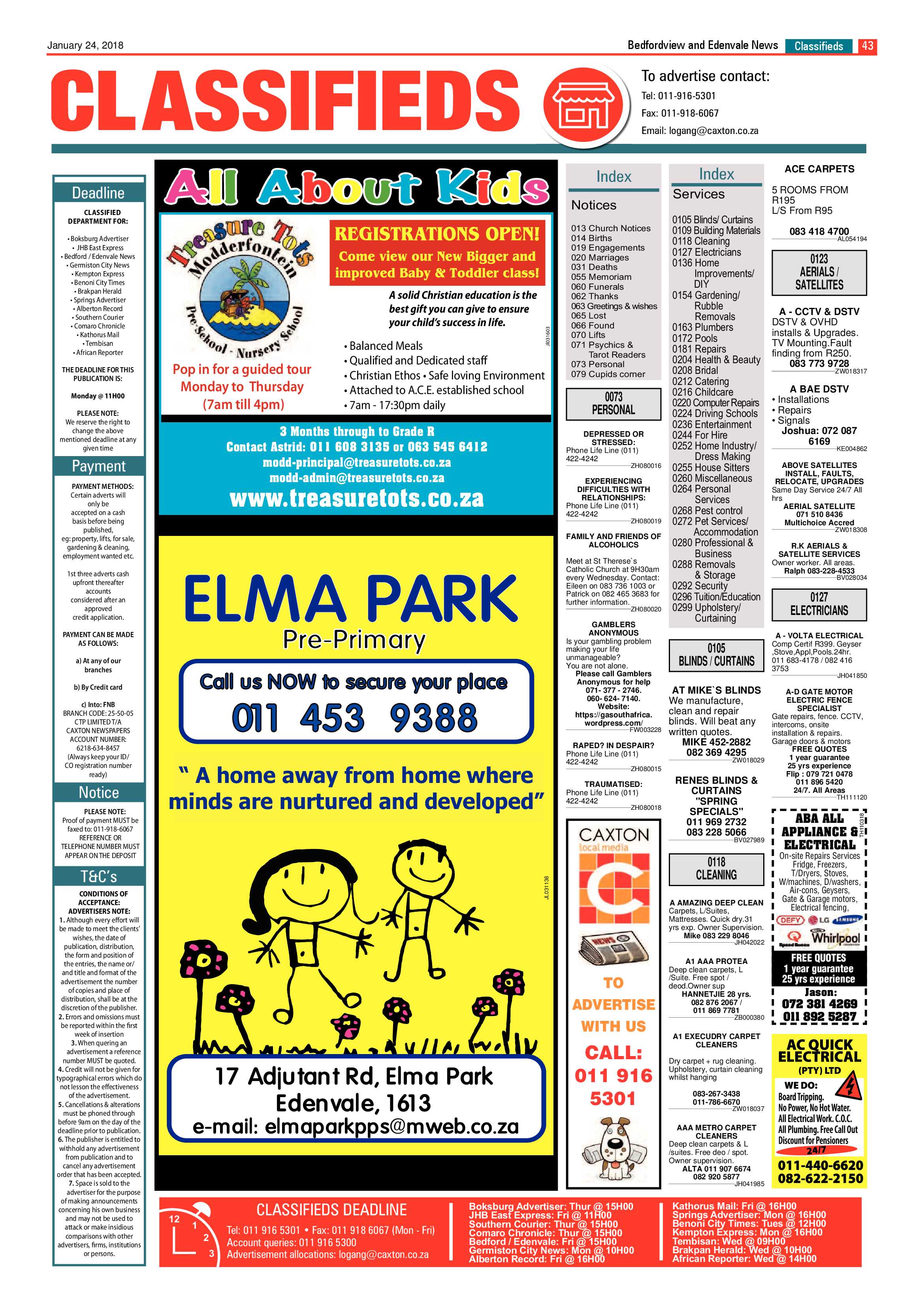 Bedfordview and Edenvale News 24 January 2018 page 43