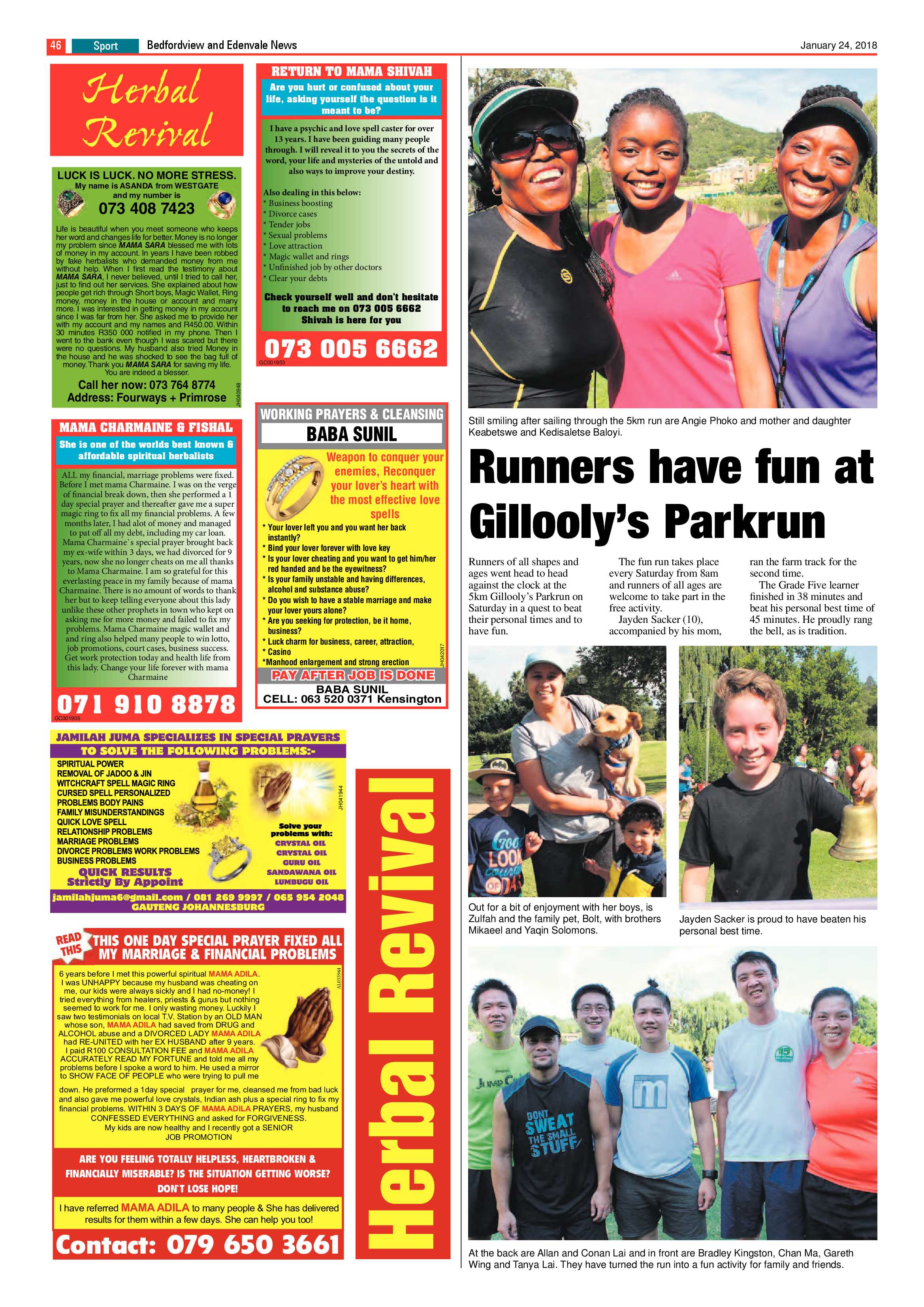 Bedfordview and Edenvale News 24 January 2018 page 46