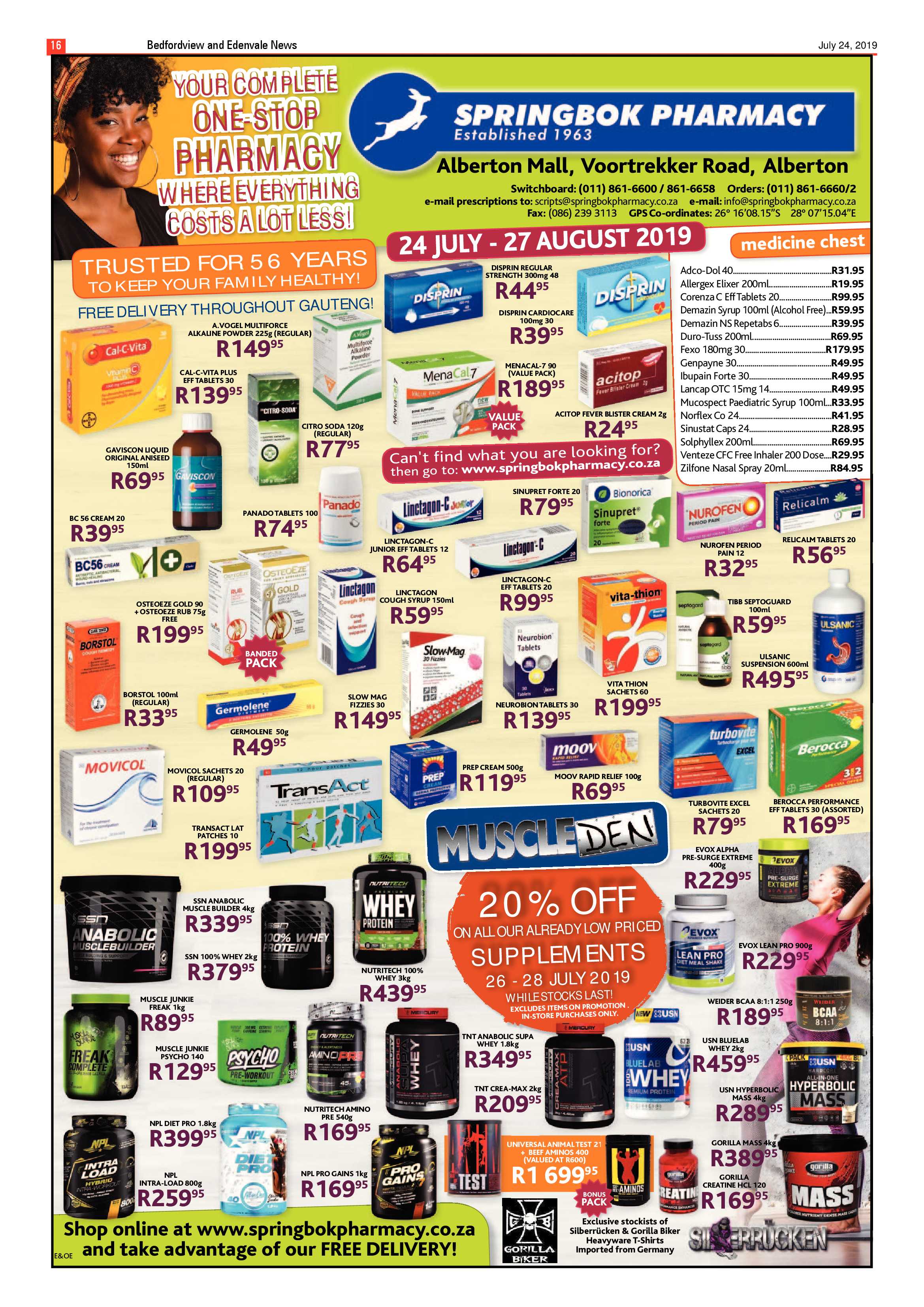 Bedfordview and Edenvale News 24 July 2019 page 16