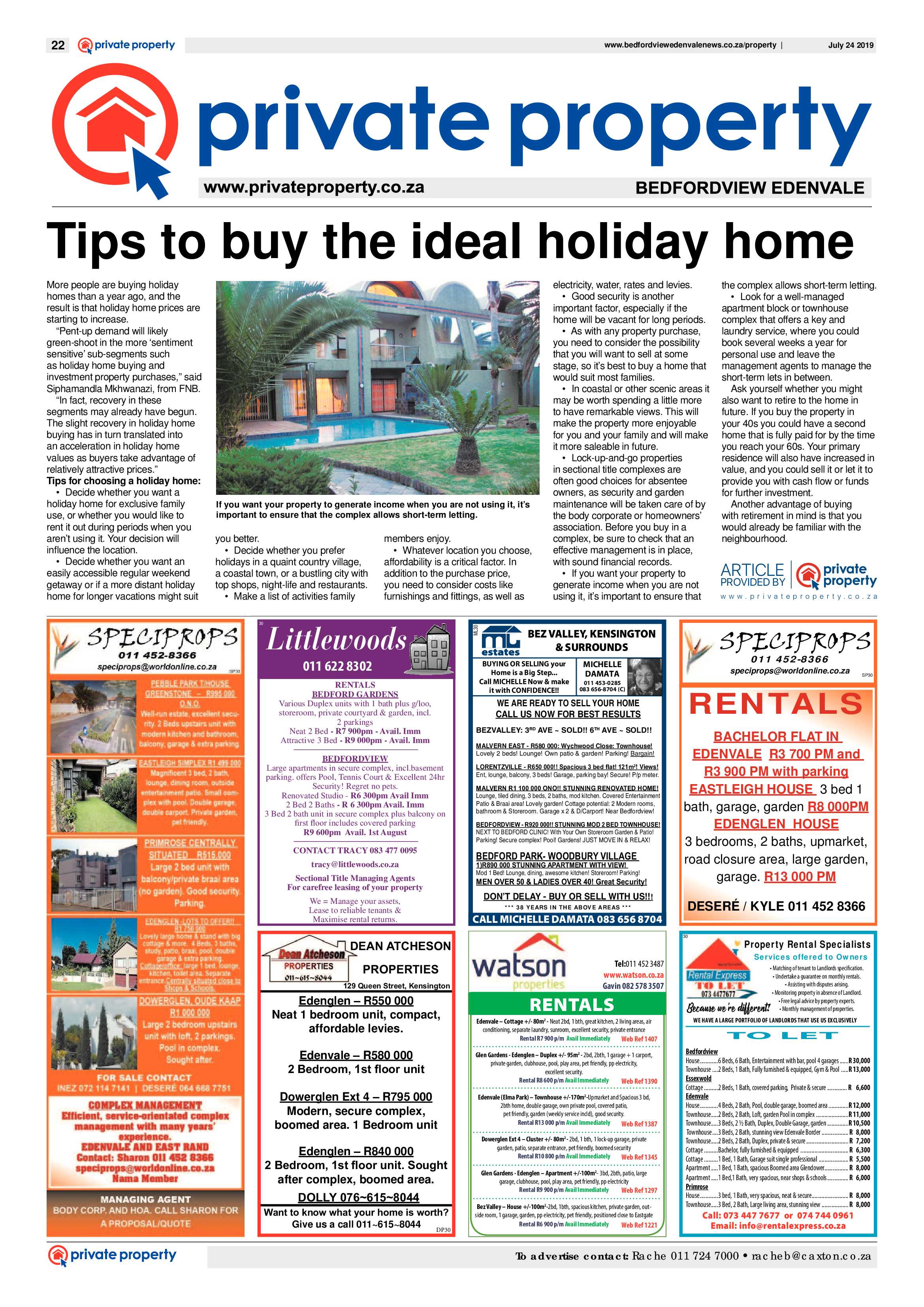 Bedfordview and Edenvale News 24 July 2019 page 22