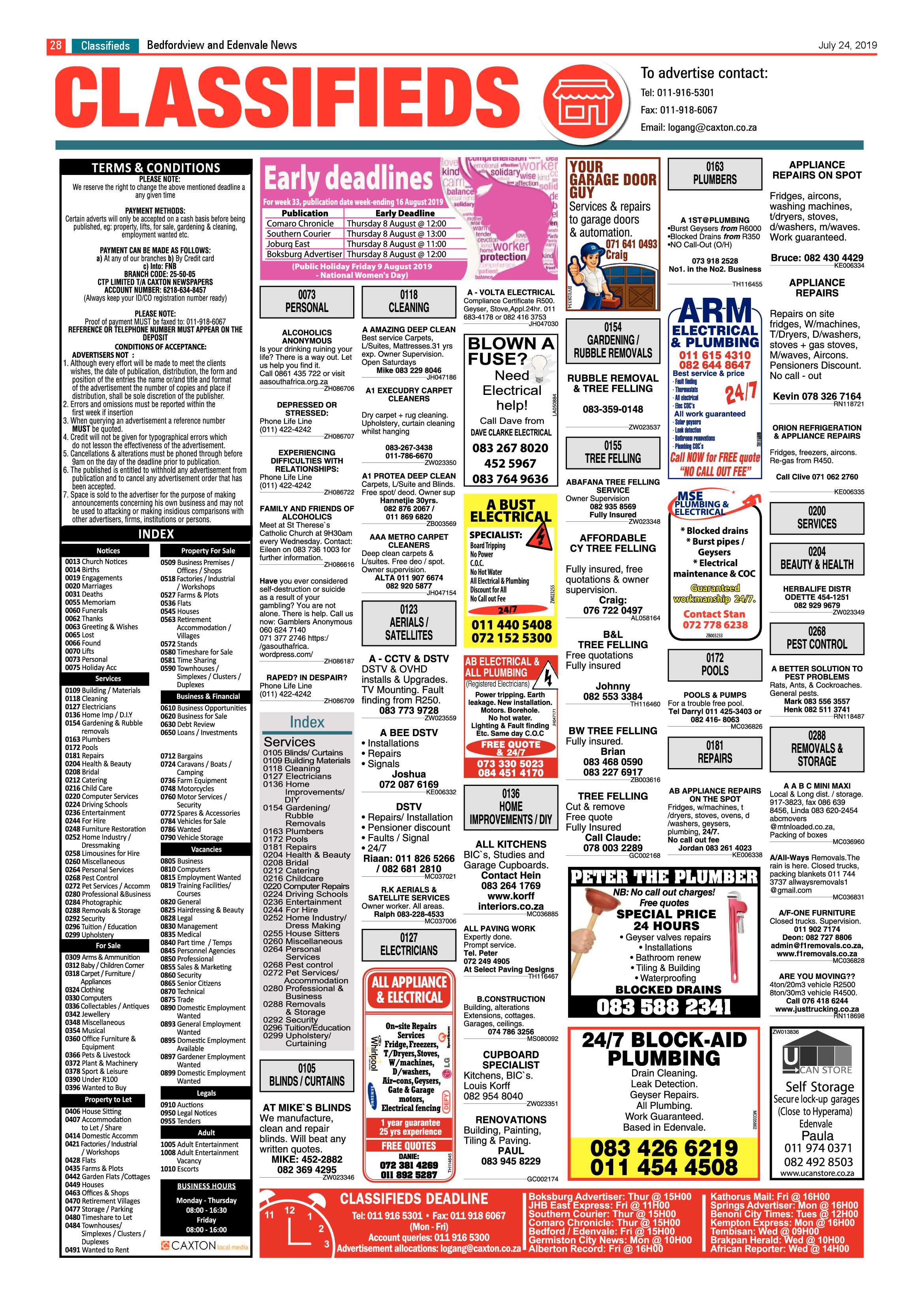 Bedfordview and Edenvale News 24 July 2019 page 28