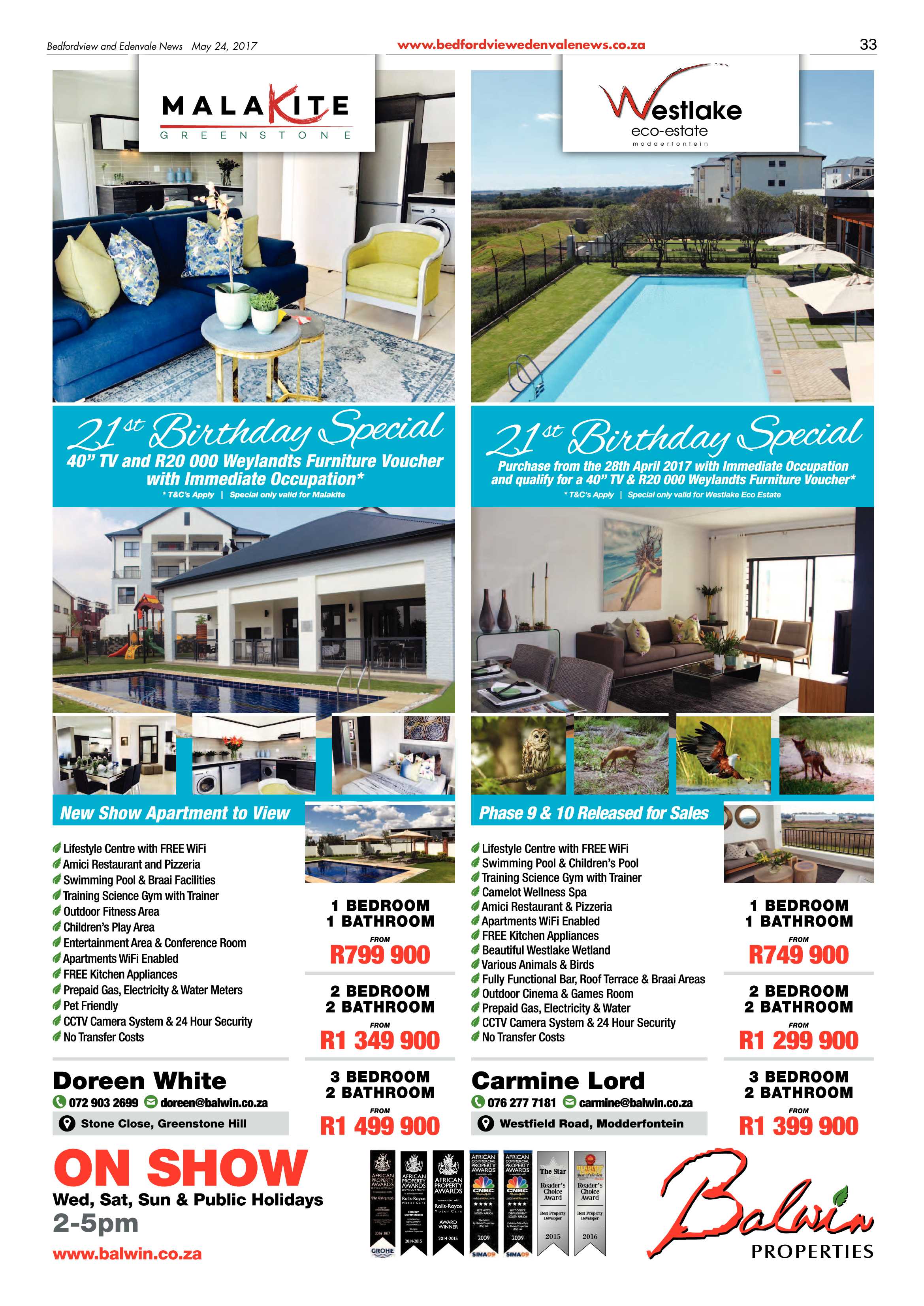 Bedfordview and Edenvale News 24 May 2017 page 33