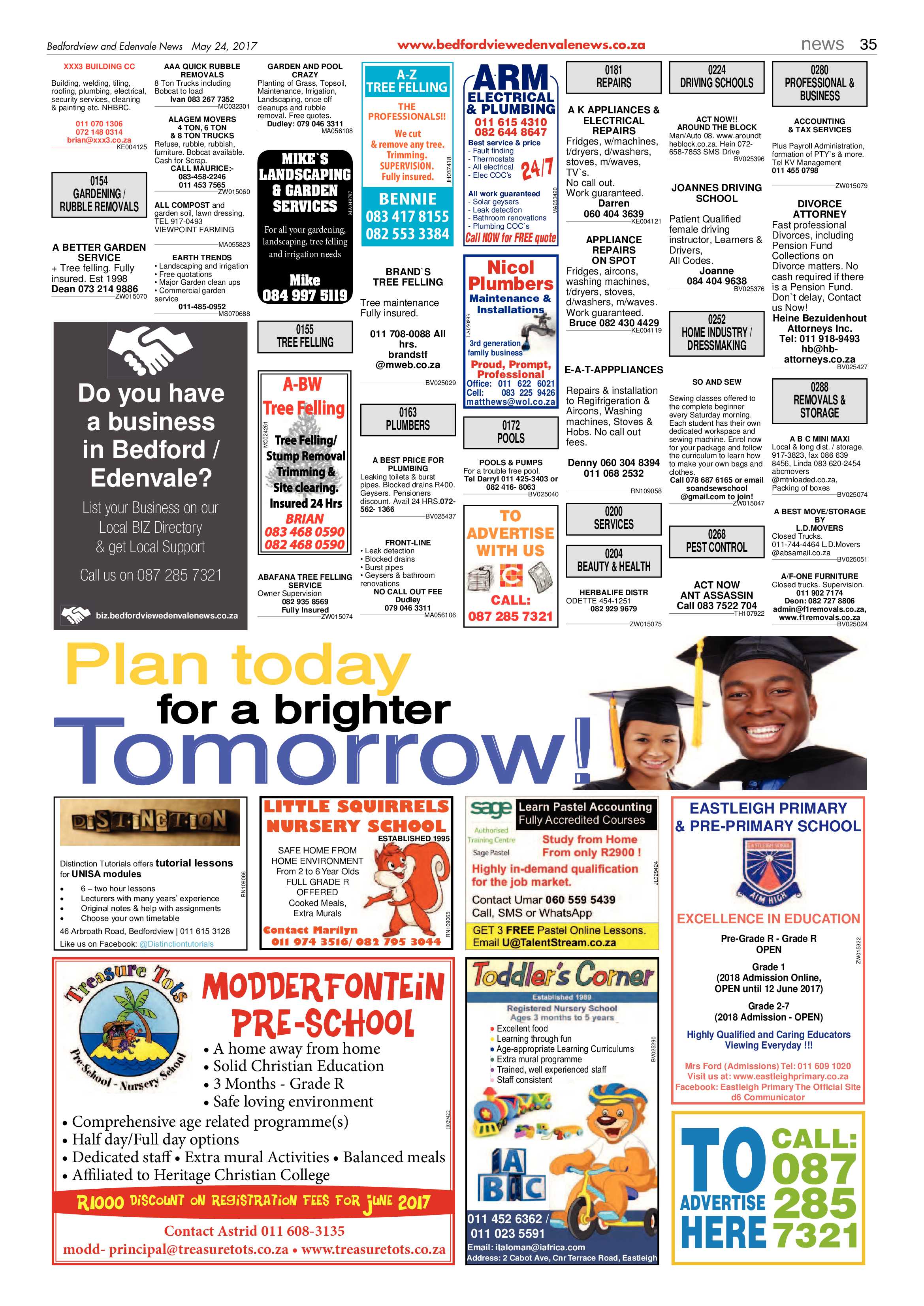 Bedfordview and Edenvale News 24 May 2017 page 35