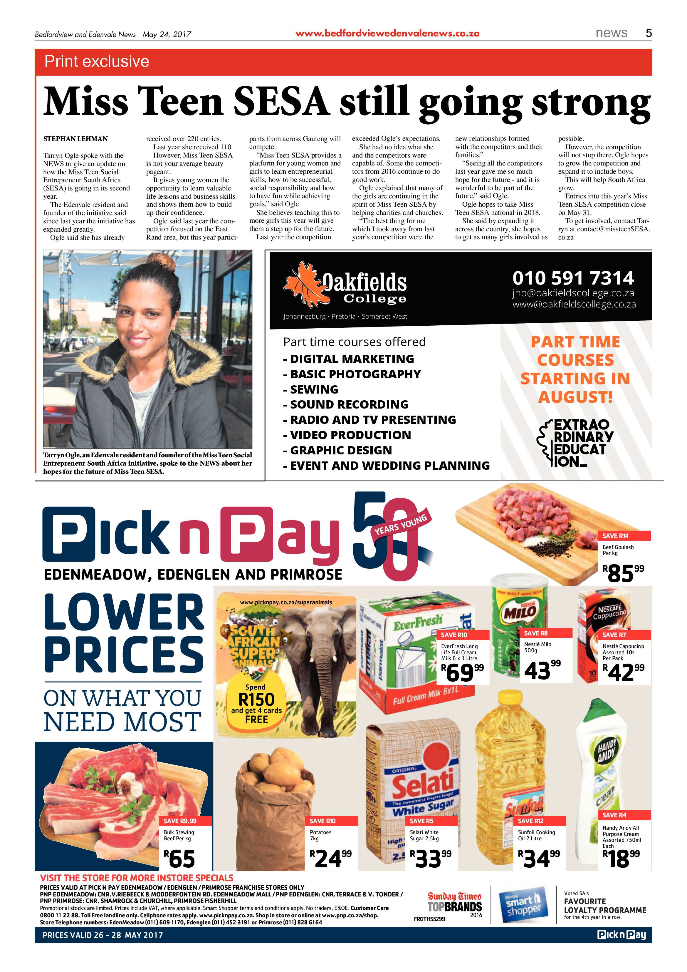 Bedfordview and Edenvale News 24 May 2017 page 5