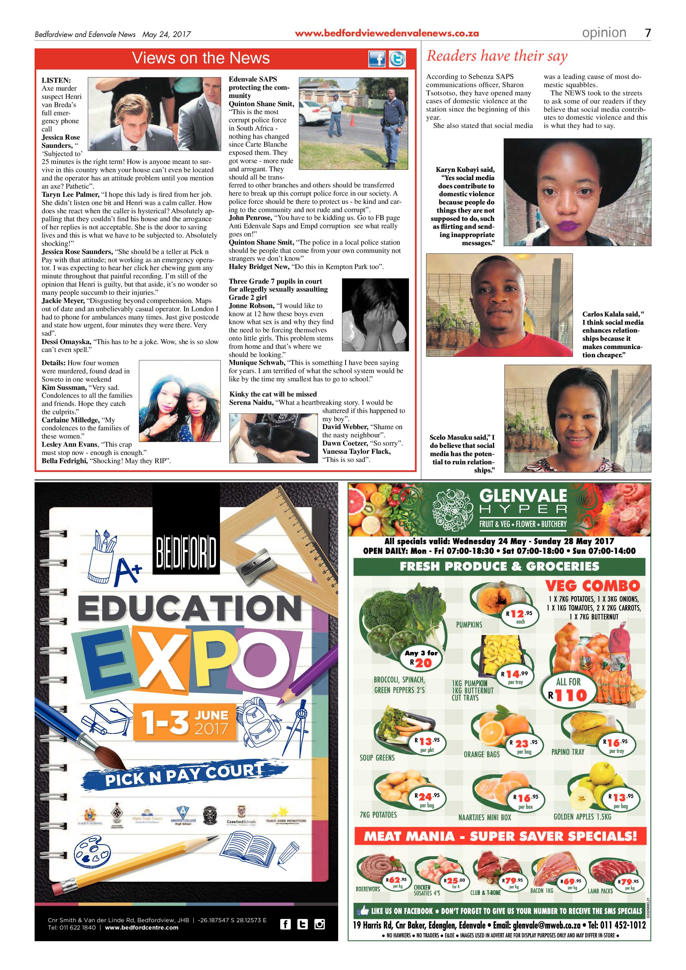 Bedfordview and Edenvale News 24 May 2017 page 7