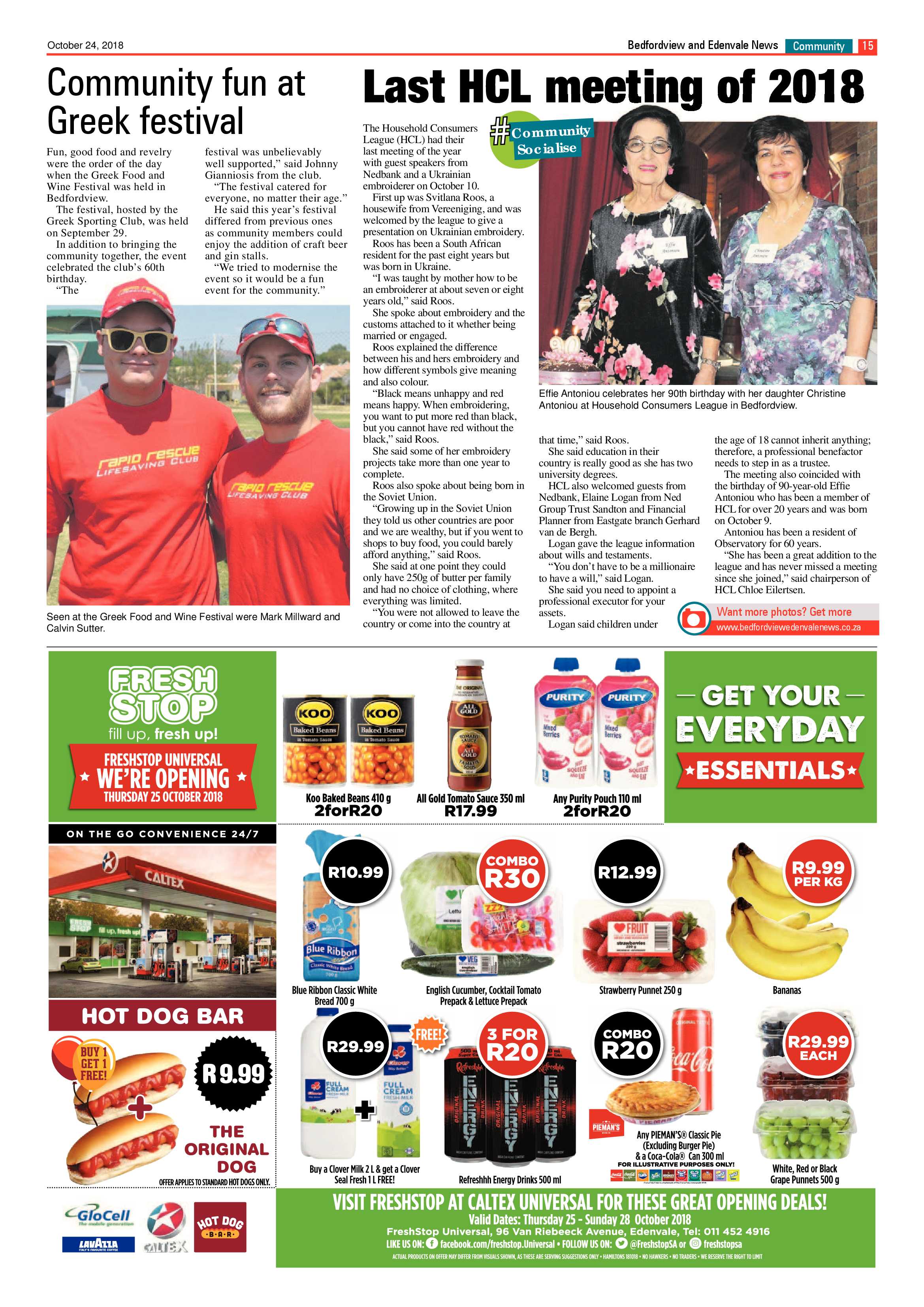Bedfordview and Edenvale News 24 October 2018 page 15